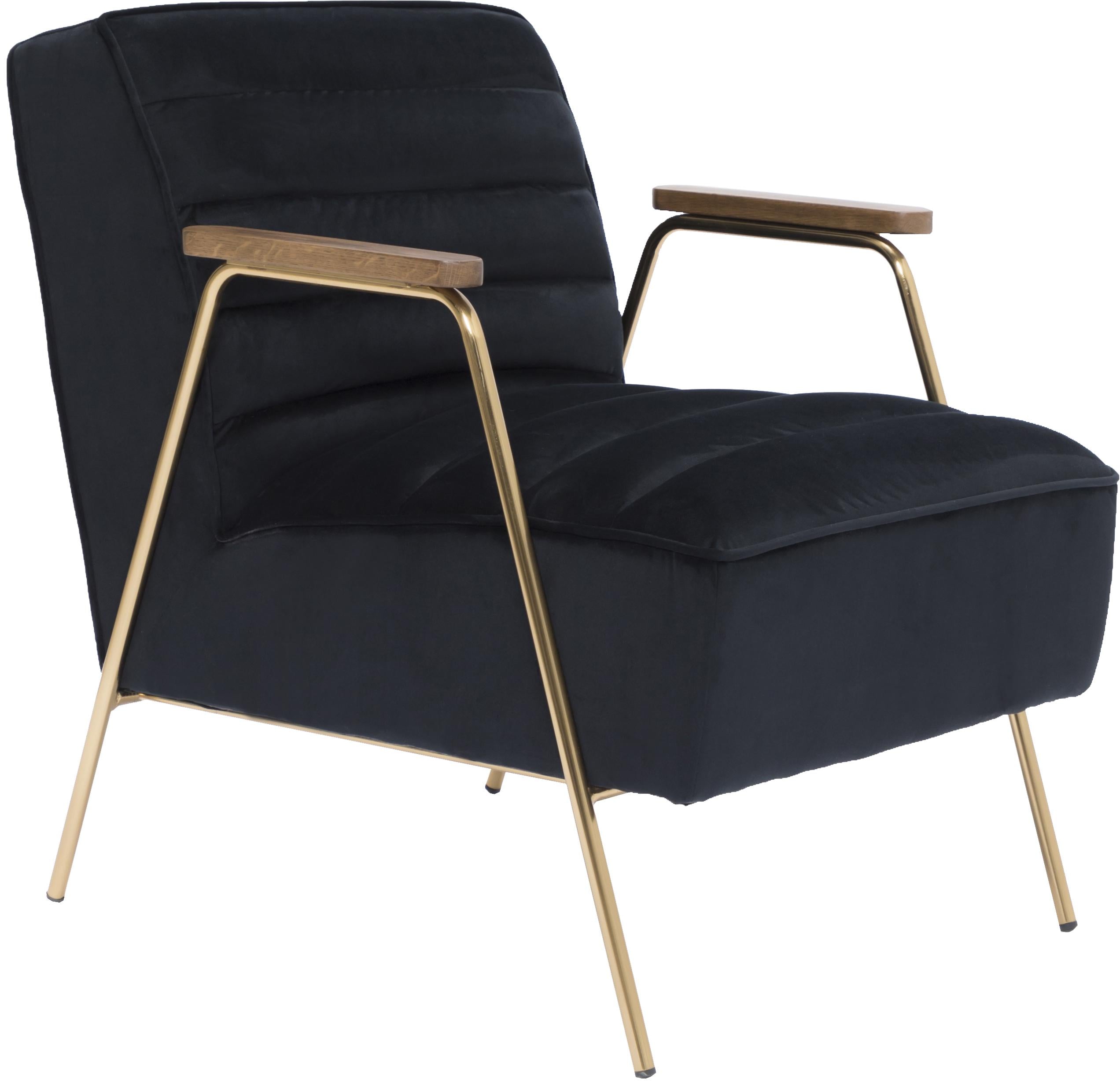 Woodford Black Velvet Accent Chair - Luxury Home Furniture (MI)