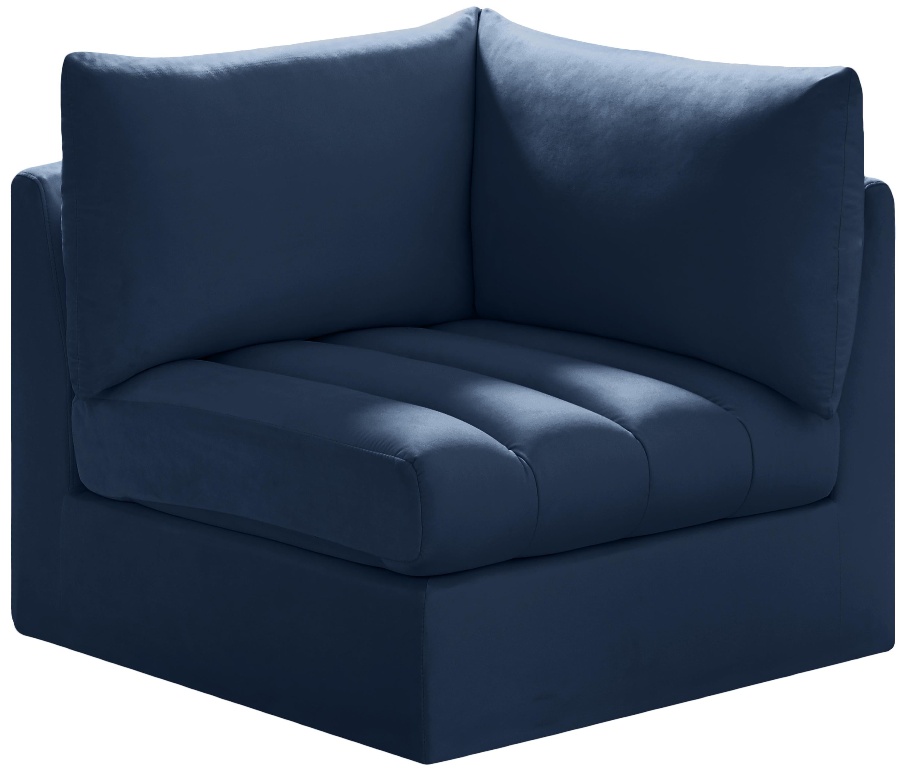 Jacob Navy Velvet Corner - Luxury Home Furniture (MI)