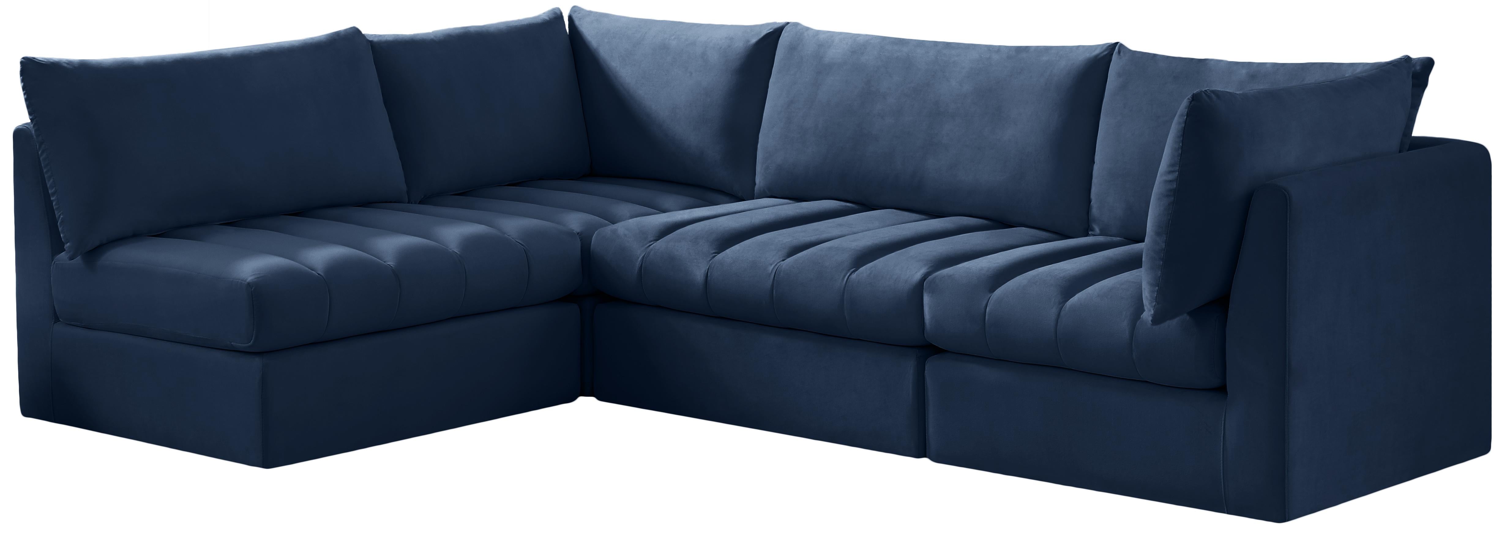 Jacob Navy Velvet Modular Sectional - Luxury Home Furniture (MI)
