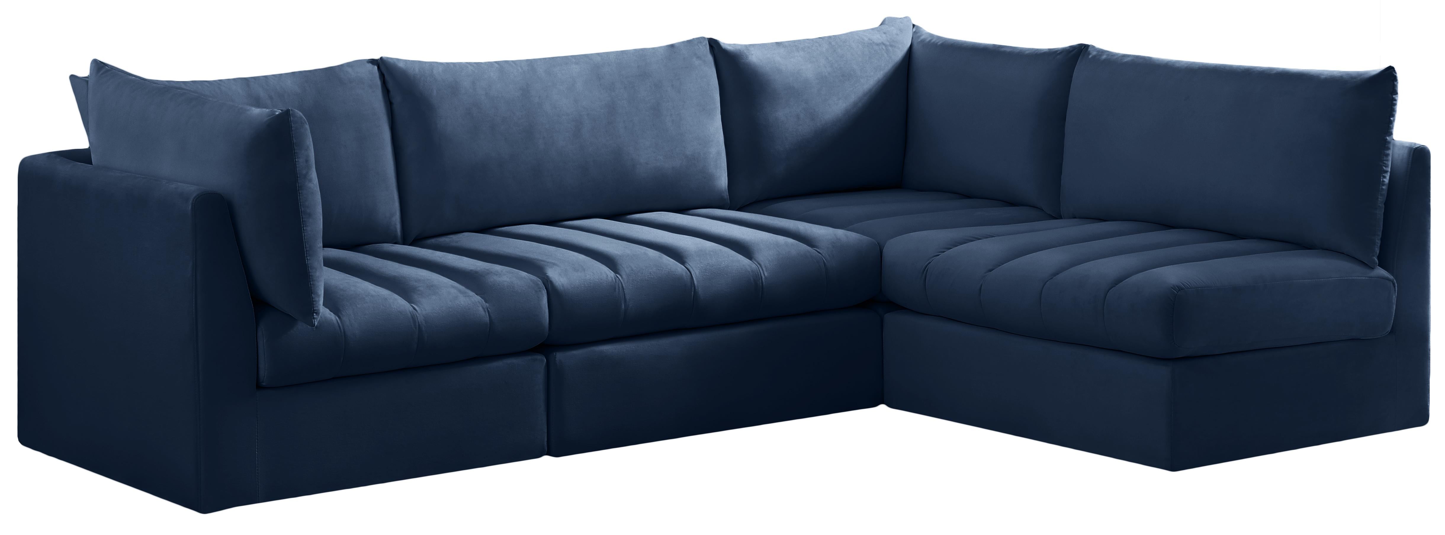 Jacob Navy Velvet Modular Sectional - Luxury Home Furniture (MI)