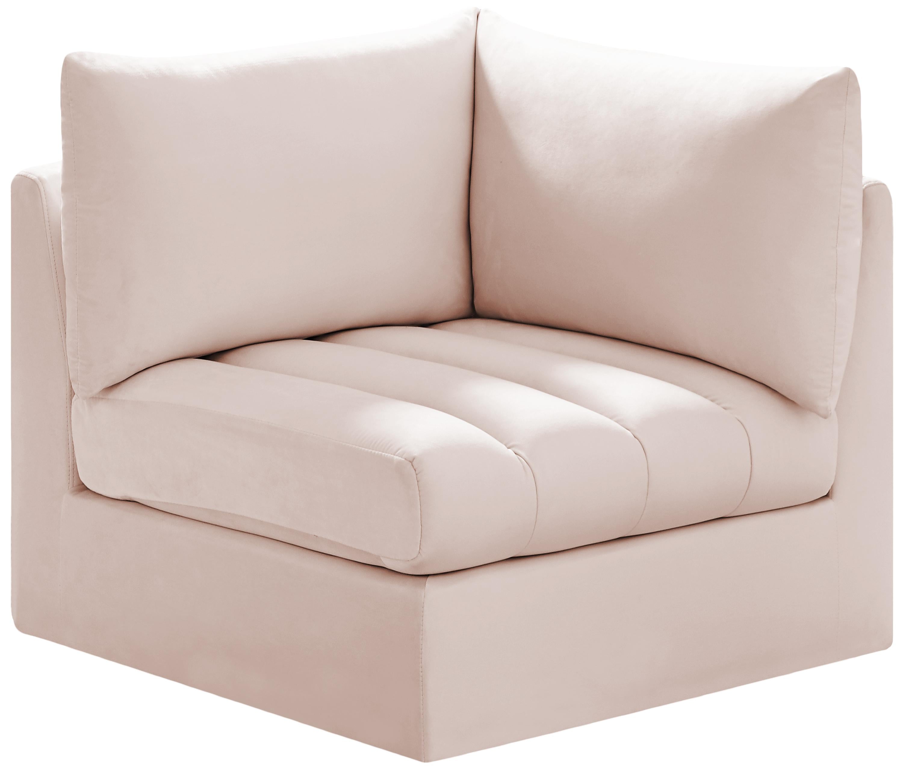 Jacob Pink Velvet Corner - Luxury Home Furniture (MI)