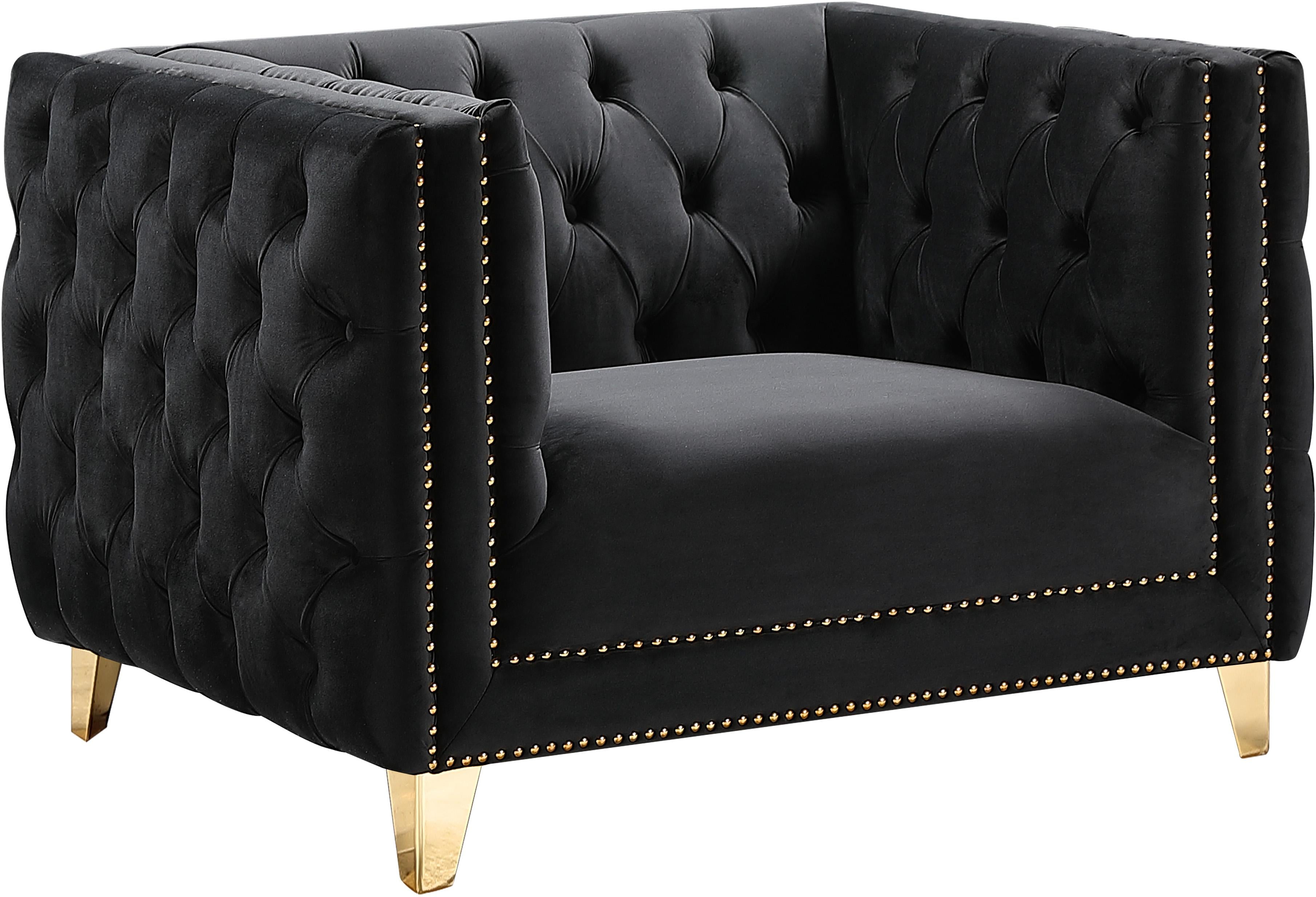 Michelle Black Velvet Chair - Luxury Home Furniture (MI)