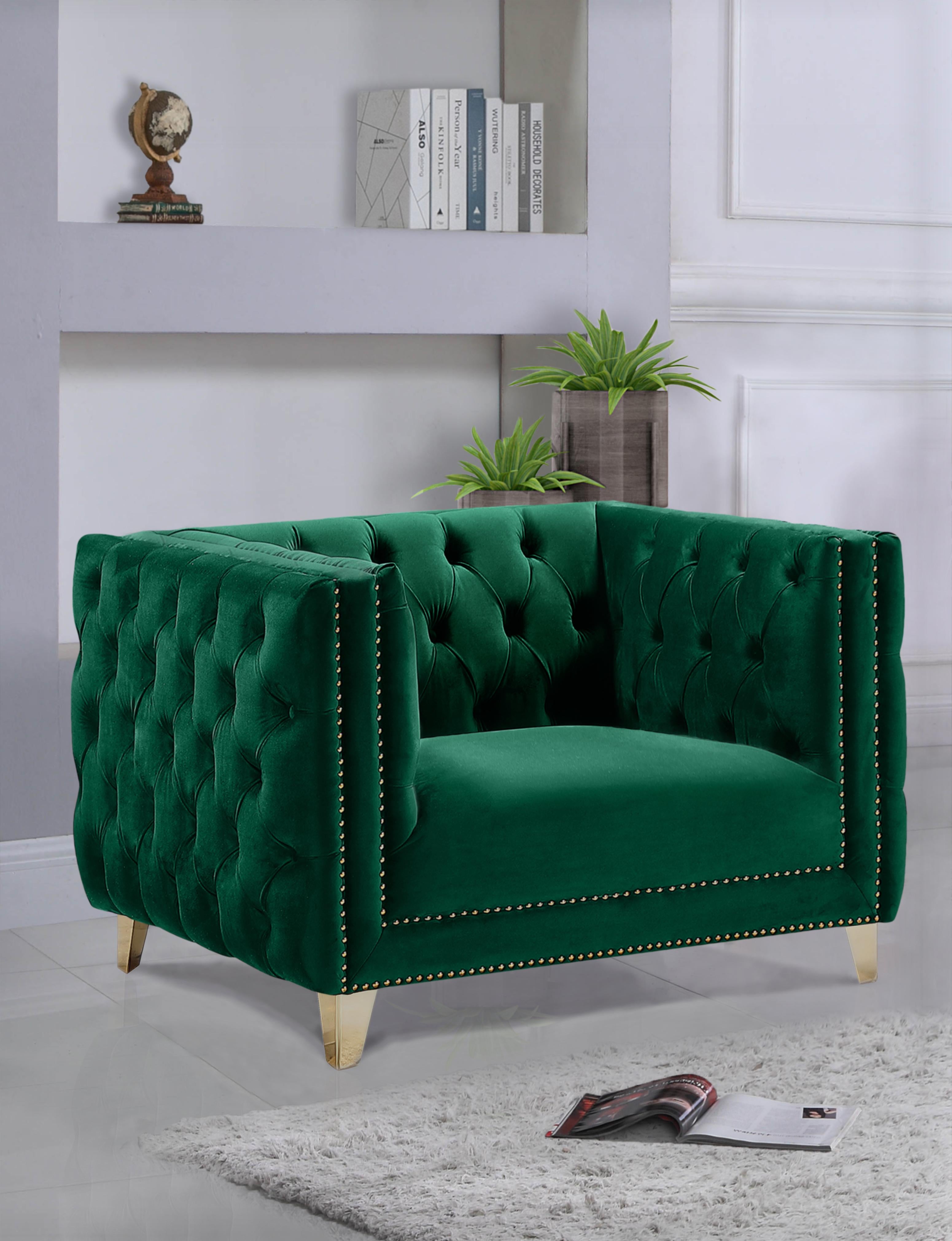 Michelle Green Velvet Chair - Luxury Home Furniture (MI)