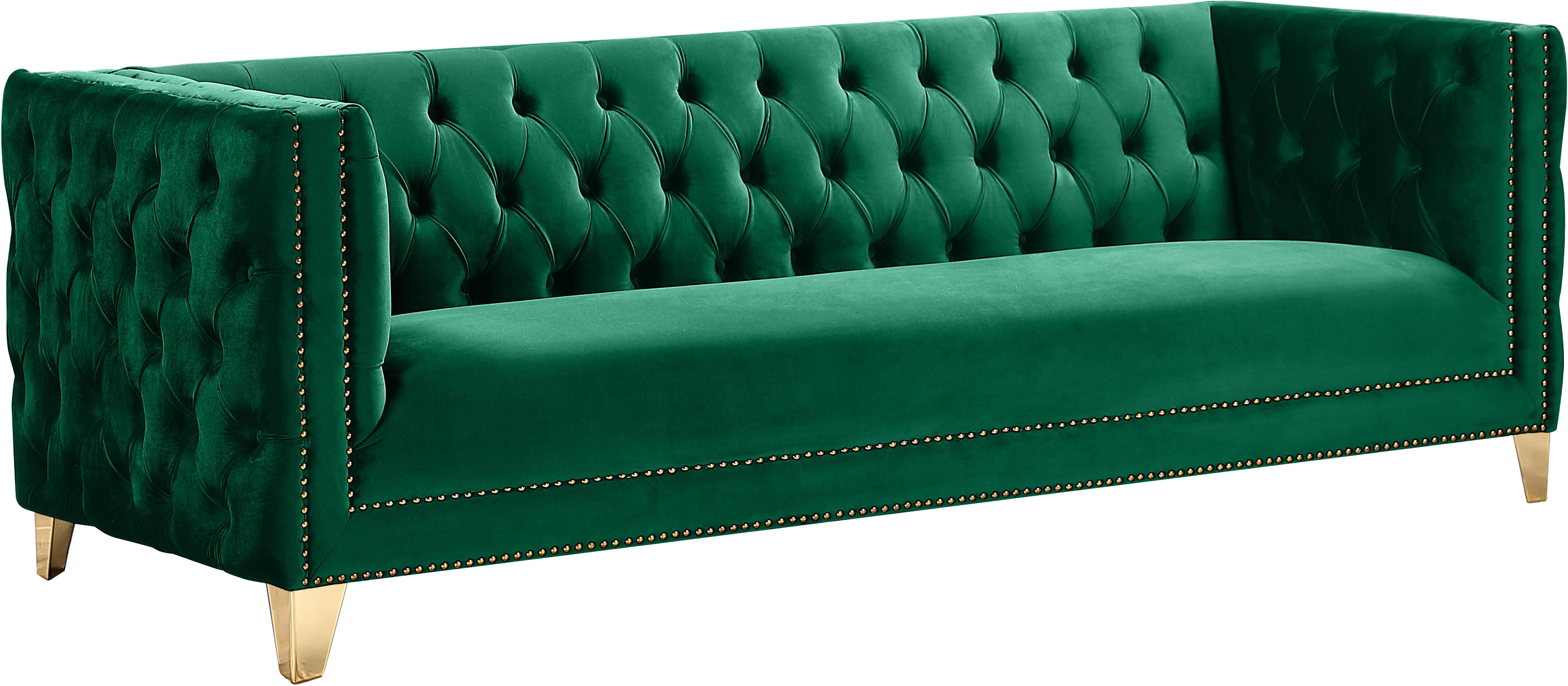 Michelle Green Velvet Sofa - Luxury Home Furniture (MI)