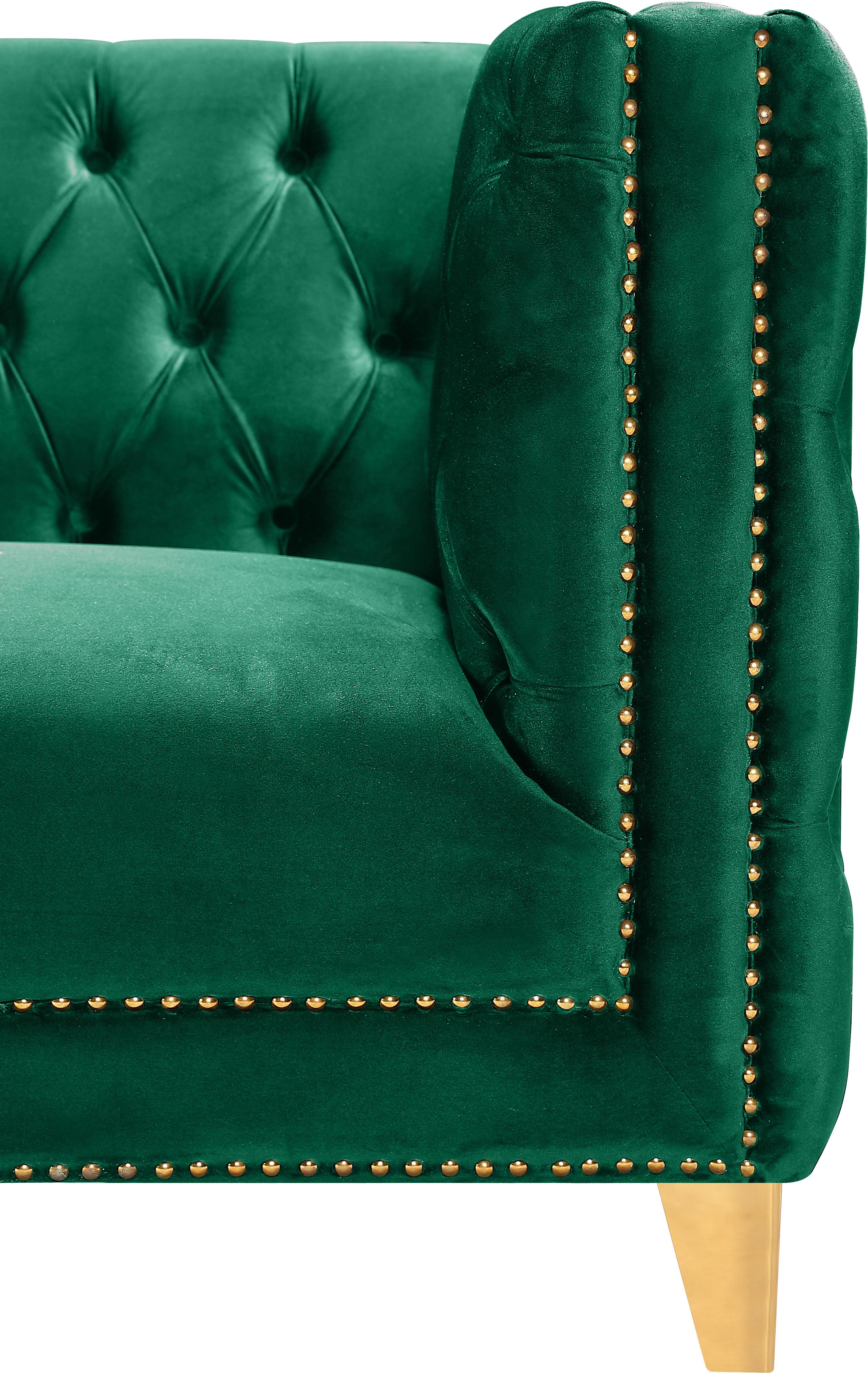Michelle Green Velvet Sofa - Luxury Home Furniture (MI)