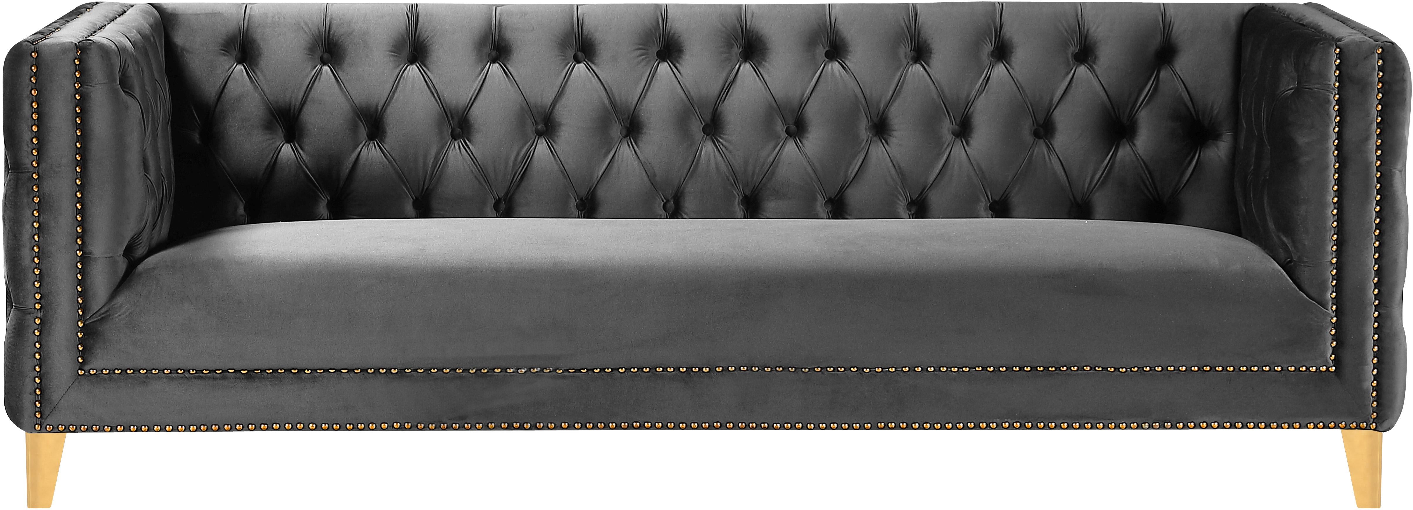 Michelle Grey Velvet Sofa - Luxury Home Furniture (MI)