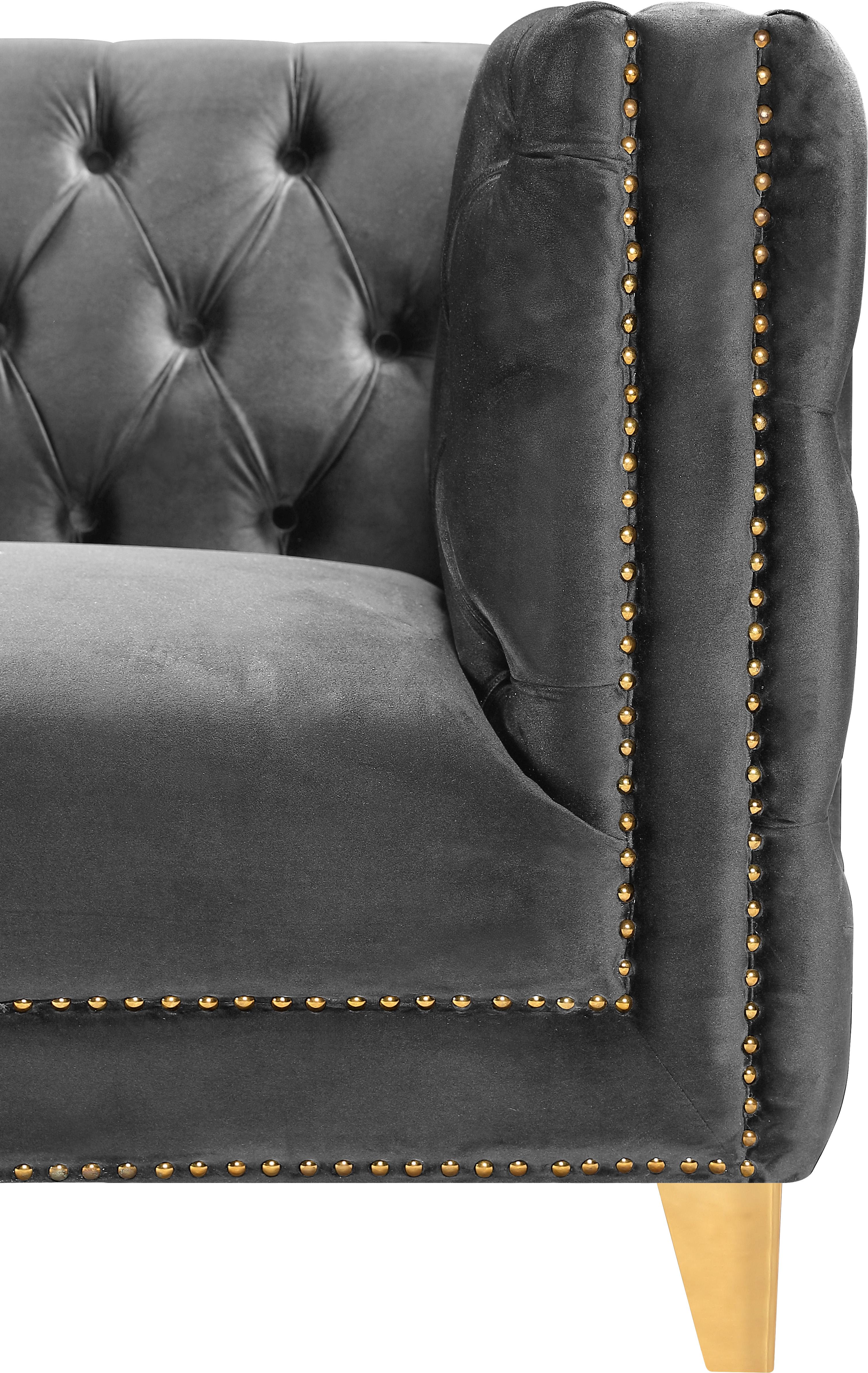 Michelle Grey Velvet Sofa - Luxury Home Furniture (MI)