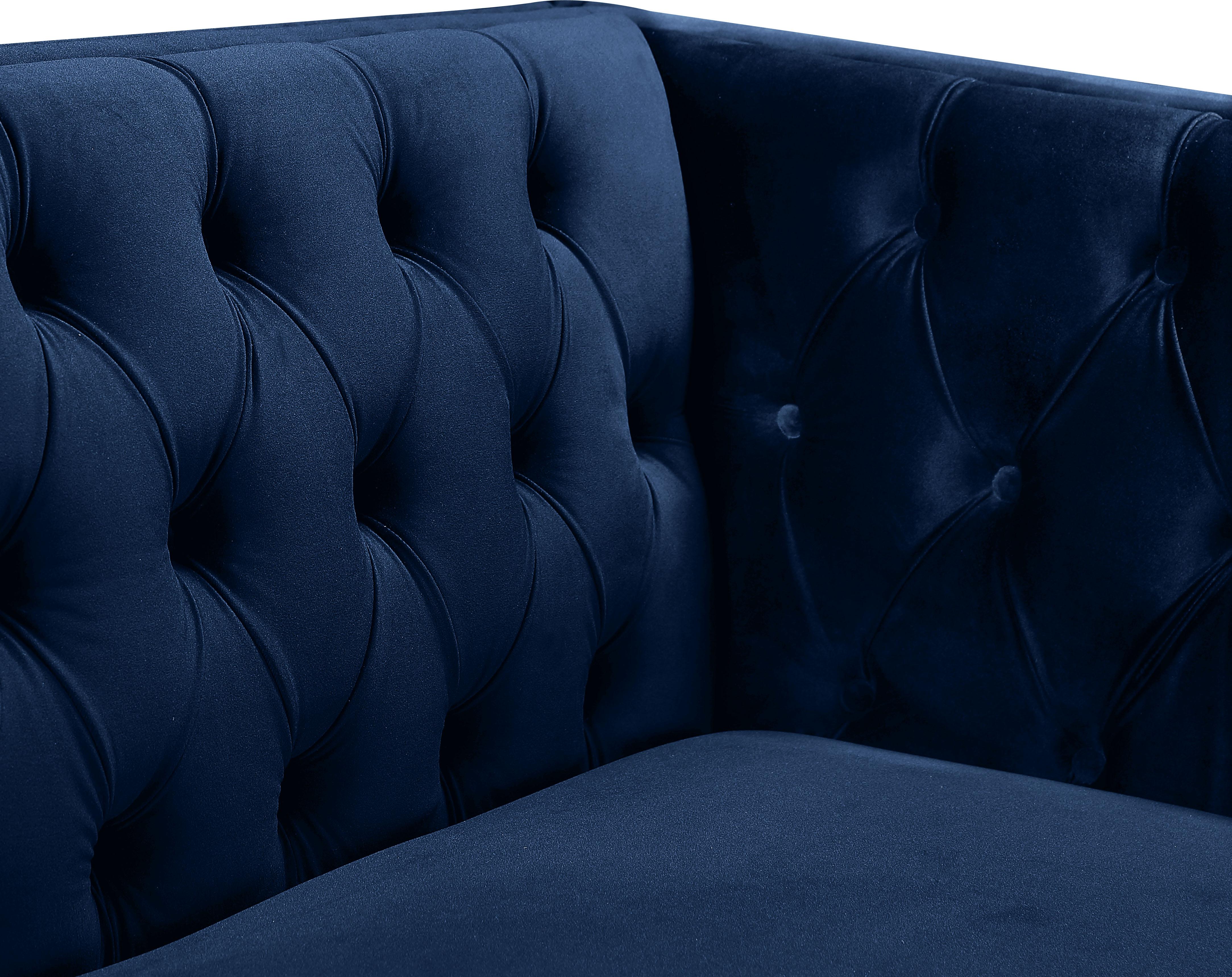 Michelle Navy Velvet Chair - Luxury Home Furniture (MI)