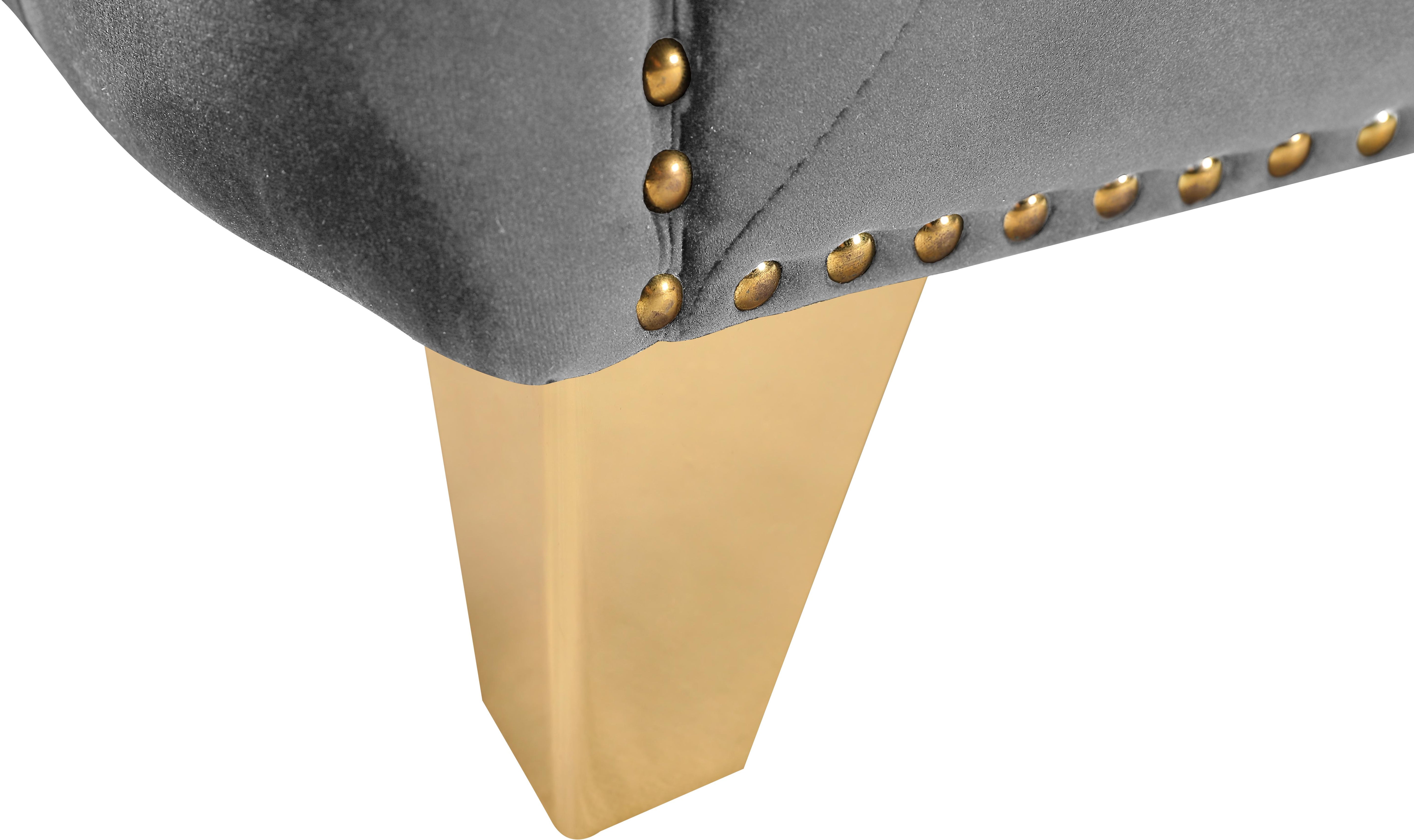 Michelle Grey Velvet Chair - Luxury Home Furniture (MI)