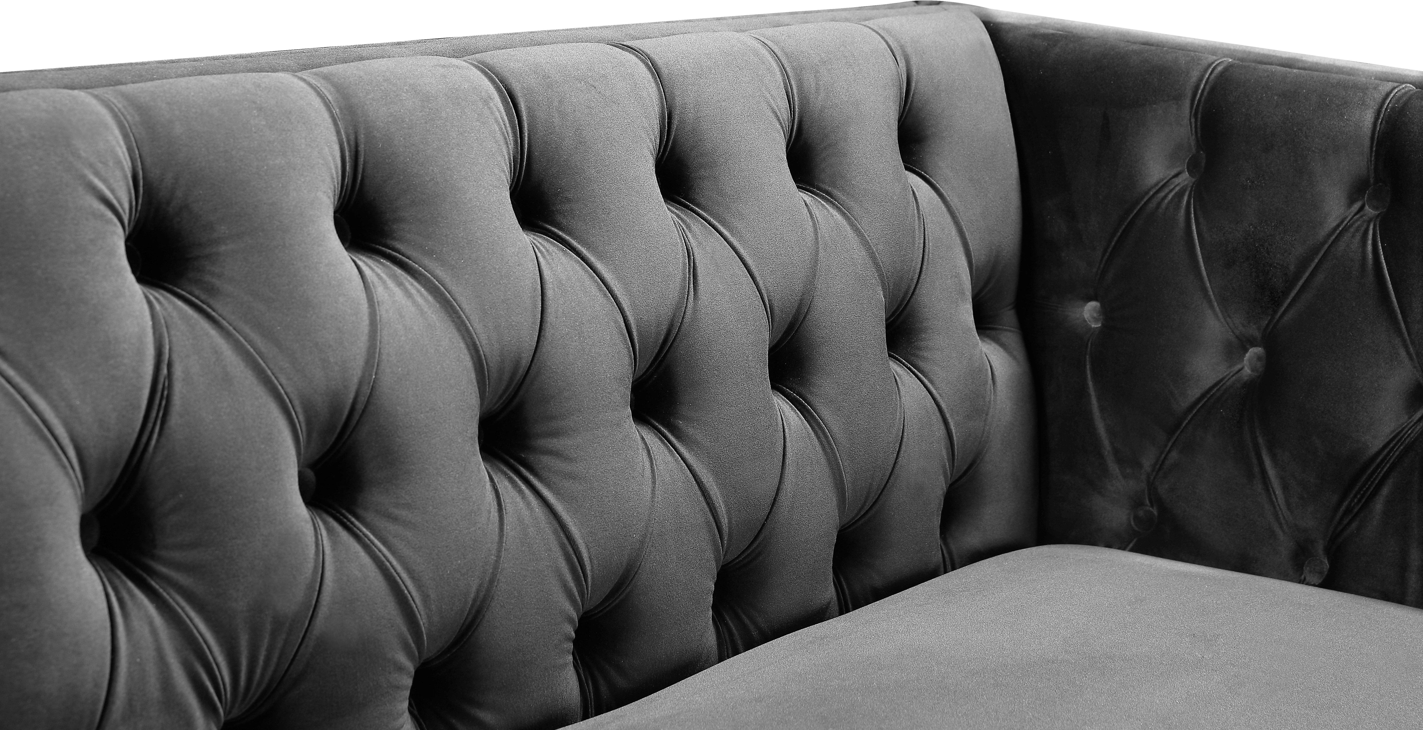Michelle Grey Velvet Sofa - Luxury Home Furniture (MI)