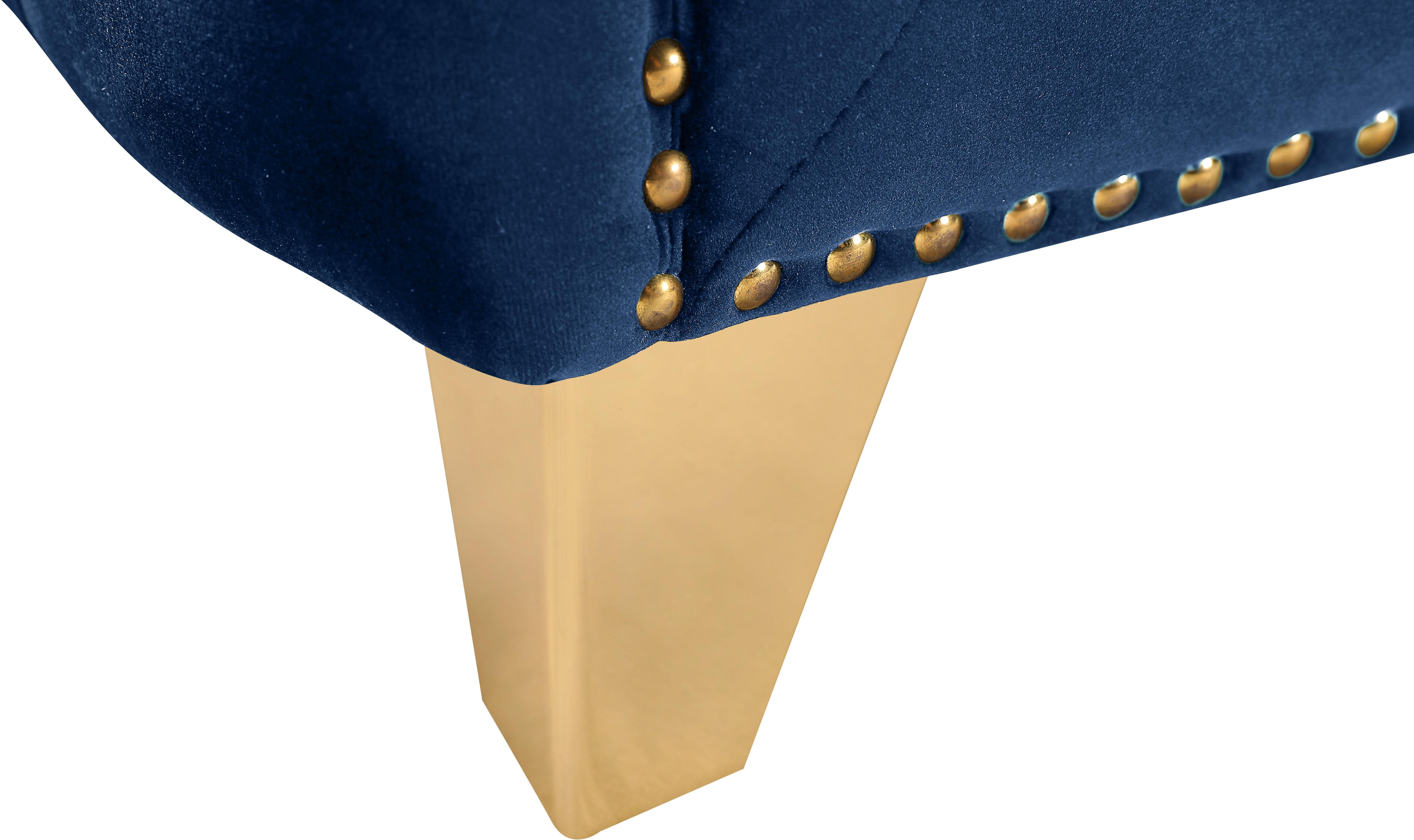 Michelle Navy Velvet Chair - Luxury Home Furniture (MI)