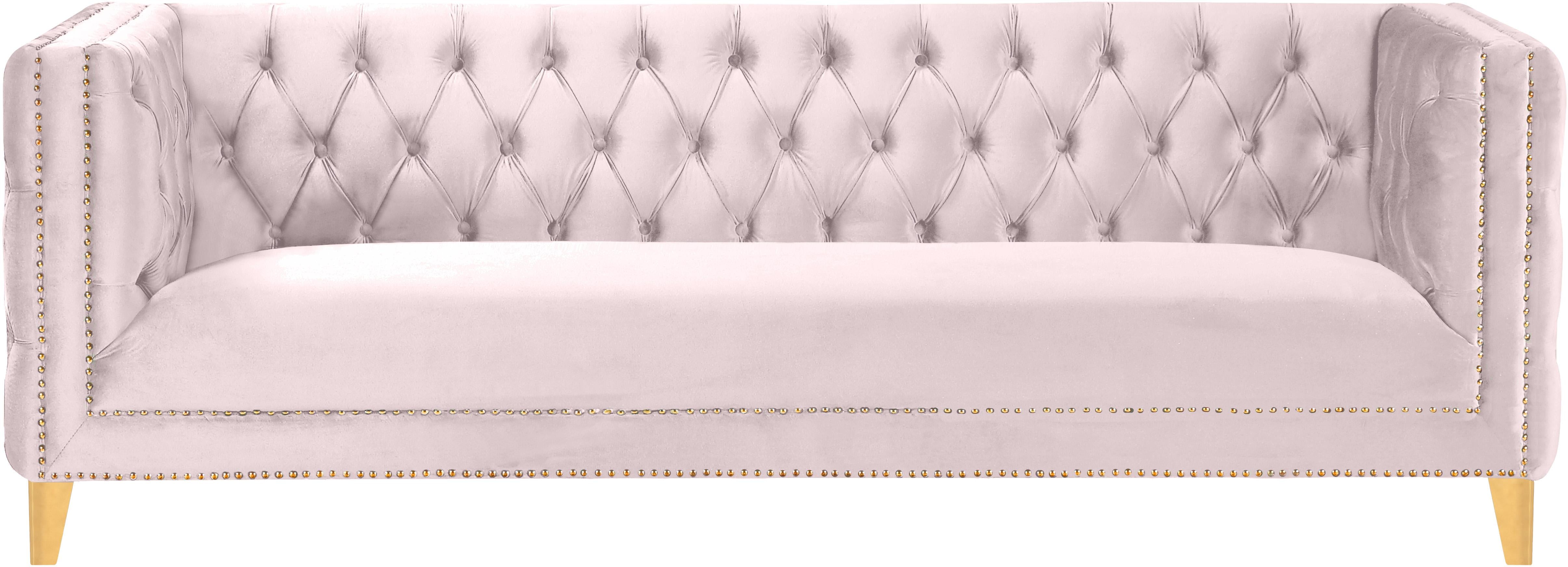 Michelle Pink Velvet Sofa - Luxury Home Furniture (MI)