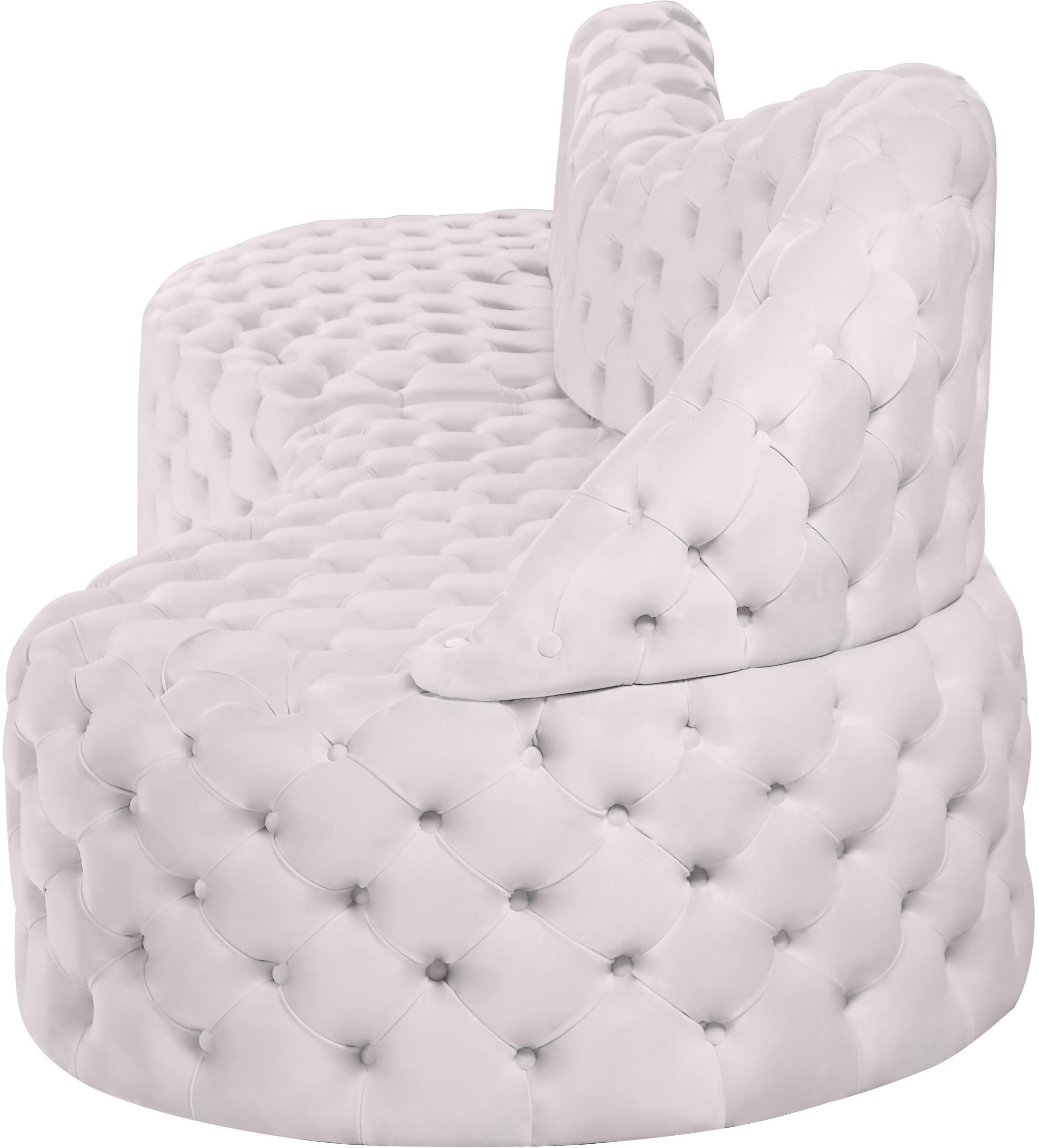 Royal Cream Velvet 2pc. Sectional - Luxury Home Furniture (MI)