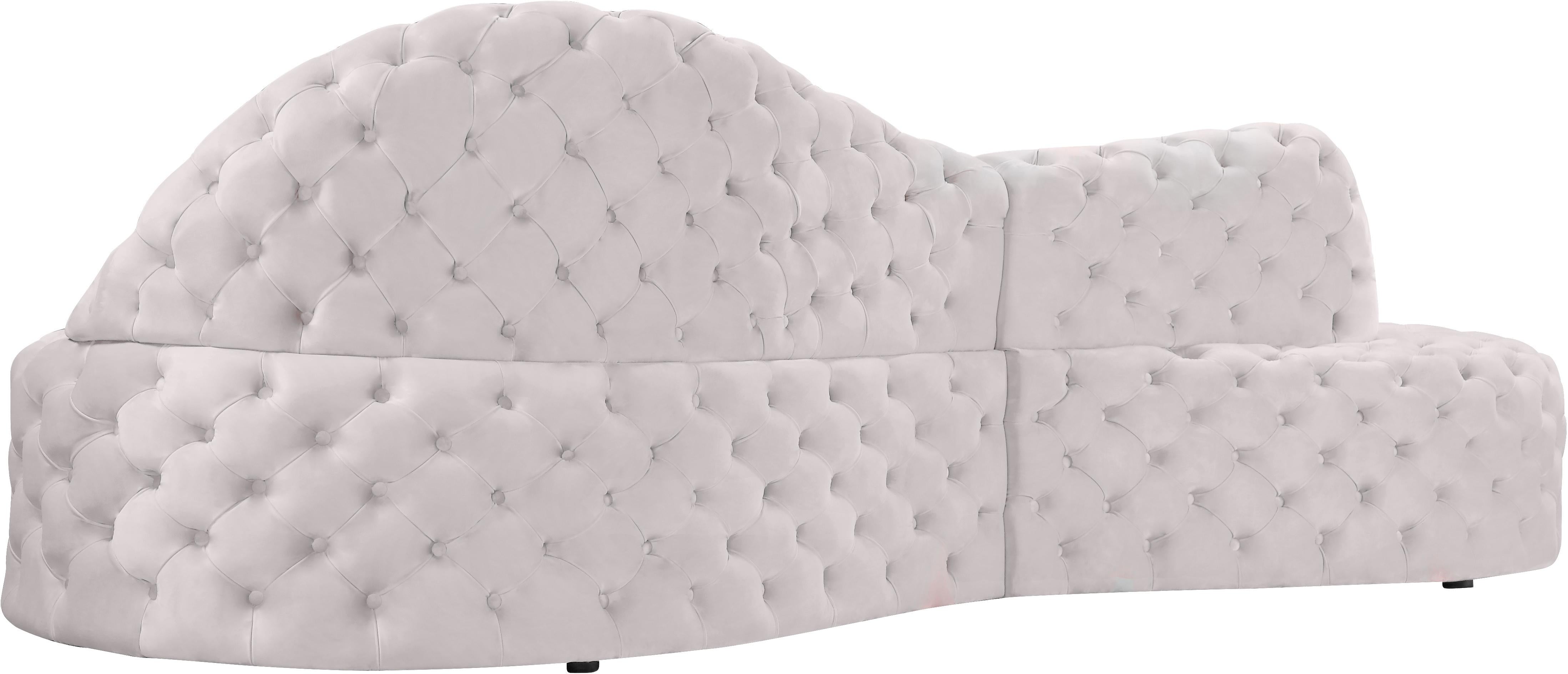 Royal Cream Velvet 2pc. Sectional - Luxury Home Furniture (MI)