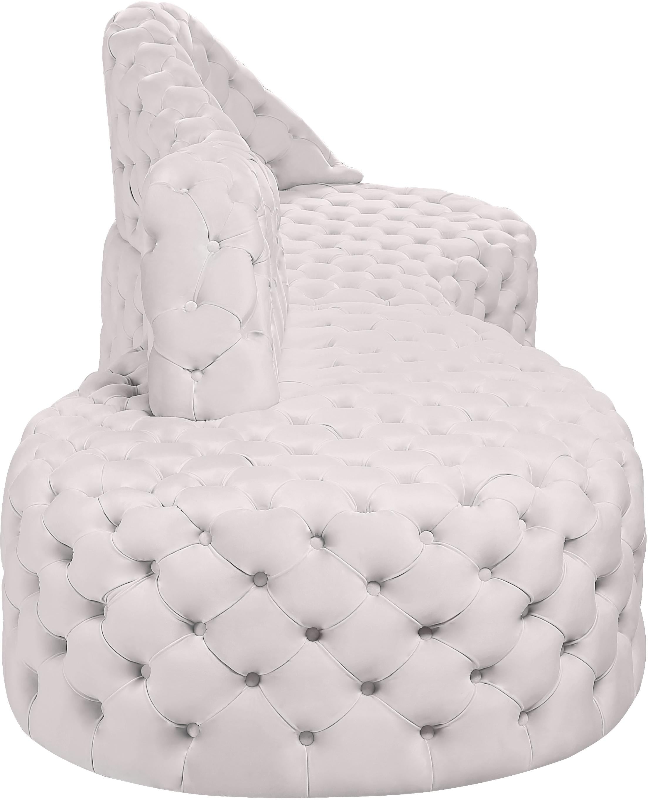 Royal Cream Velvet 2pc. Sectional - Luxury Home Furniture (MI)