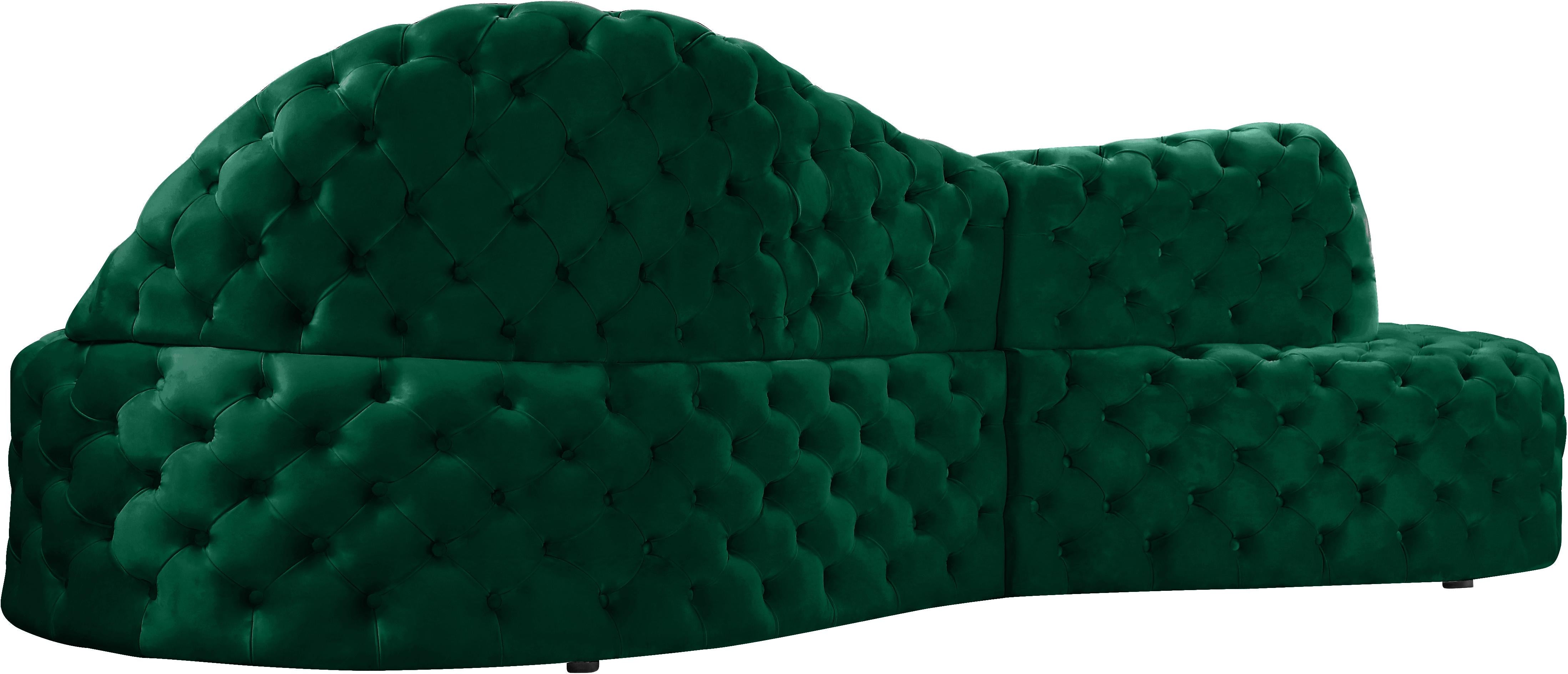 Royal Green Velvet 2pc. Sectional - Luxury Home Furniture (MI)