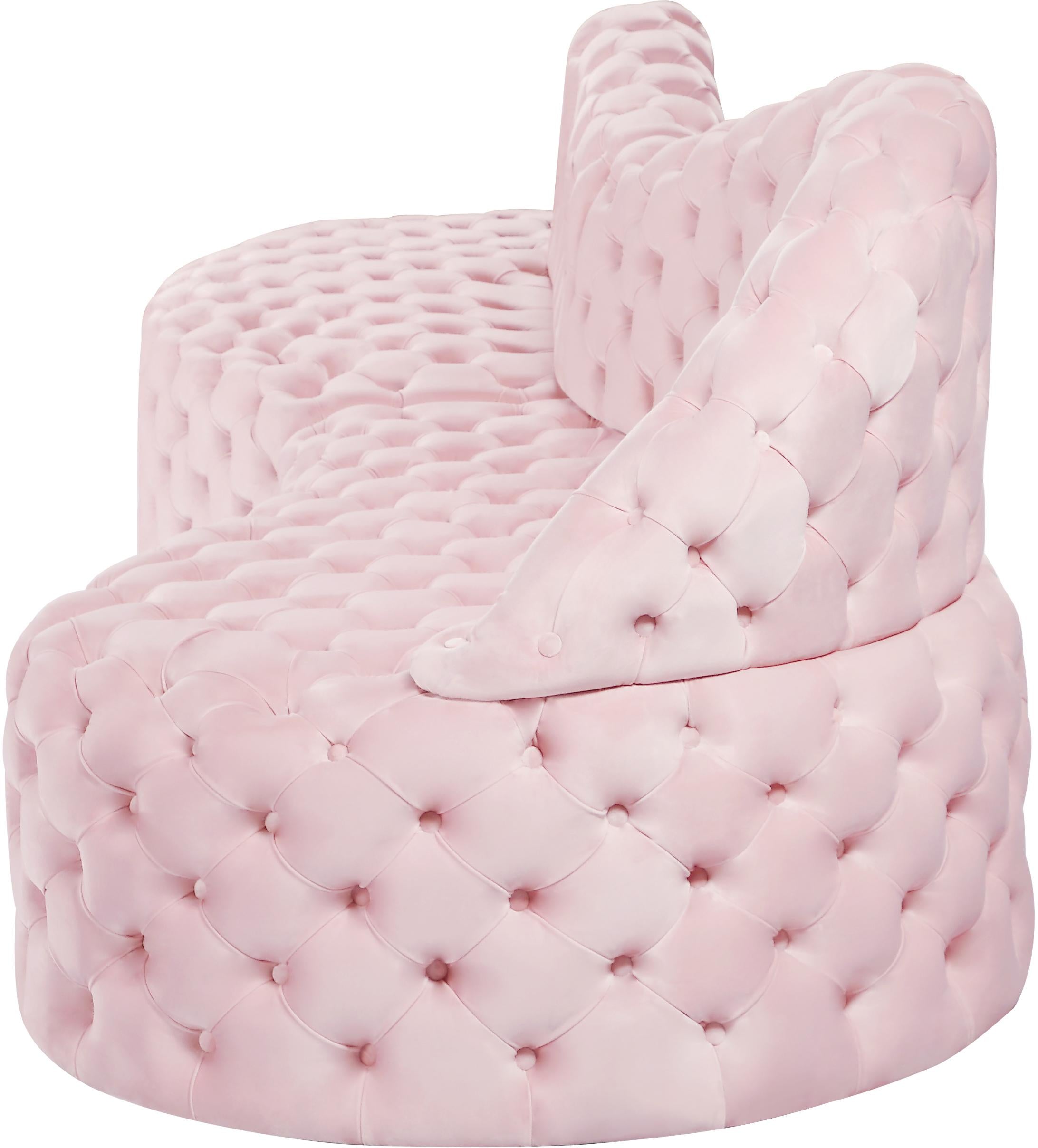 Royal Pink Velvet 2pc. Sectional - Luxury Home Furniture (MI)