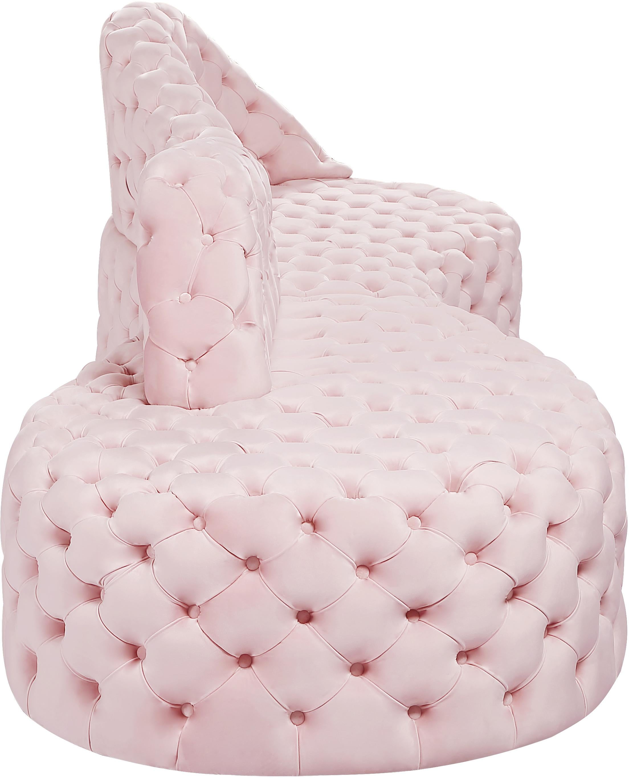 Royal Pink Velvet 2pc. Sectional - Luxury Home Furniture (MI)