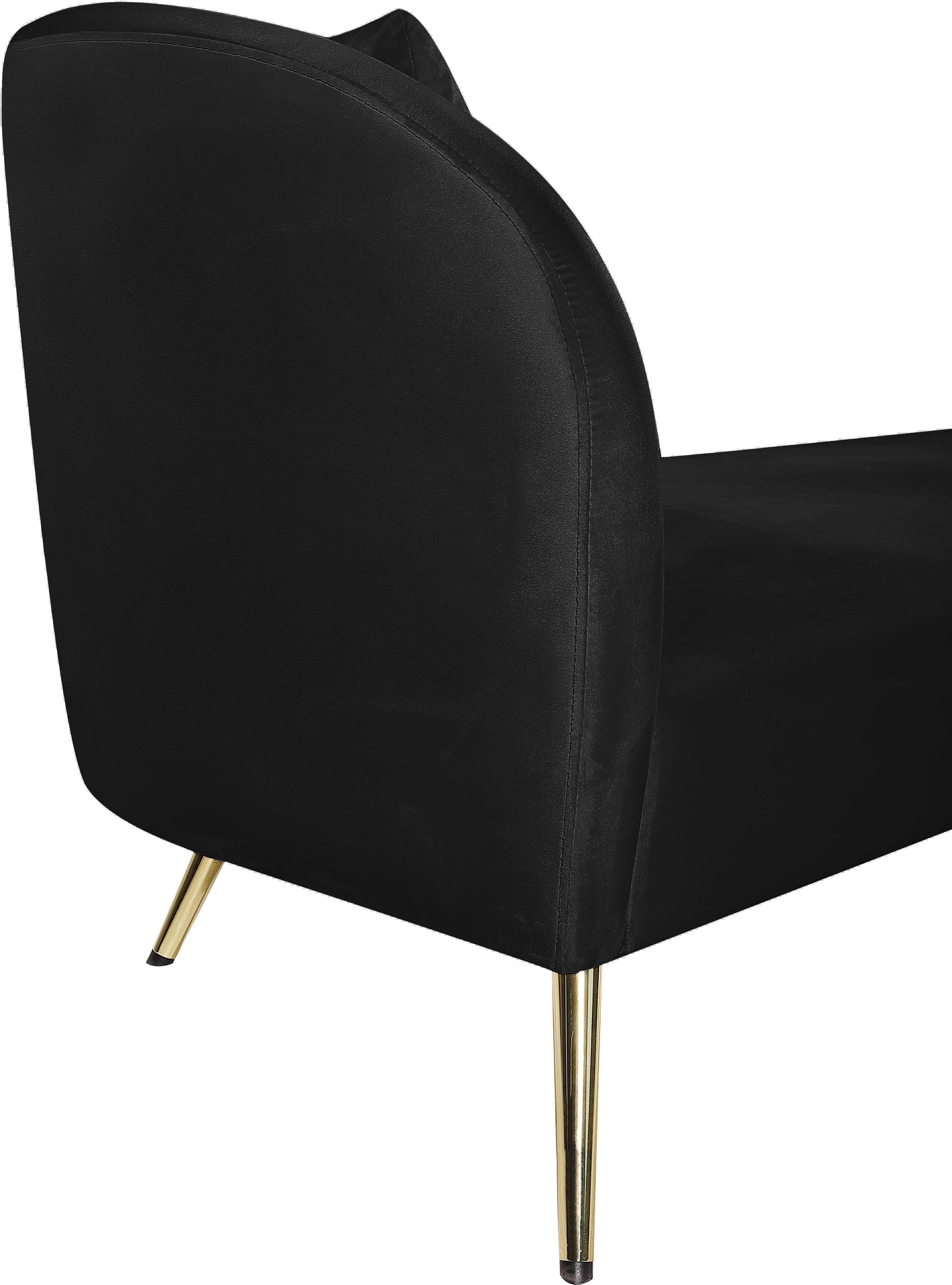 Nolan Black Velvet Chaise - Luxury Home Furniture (MI)