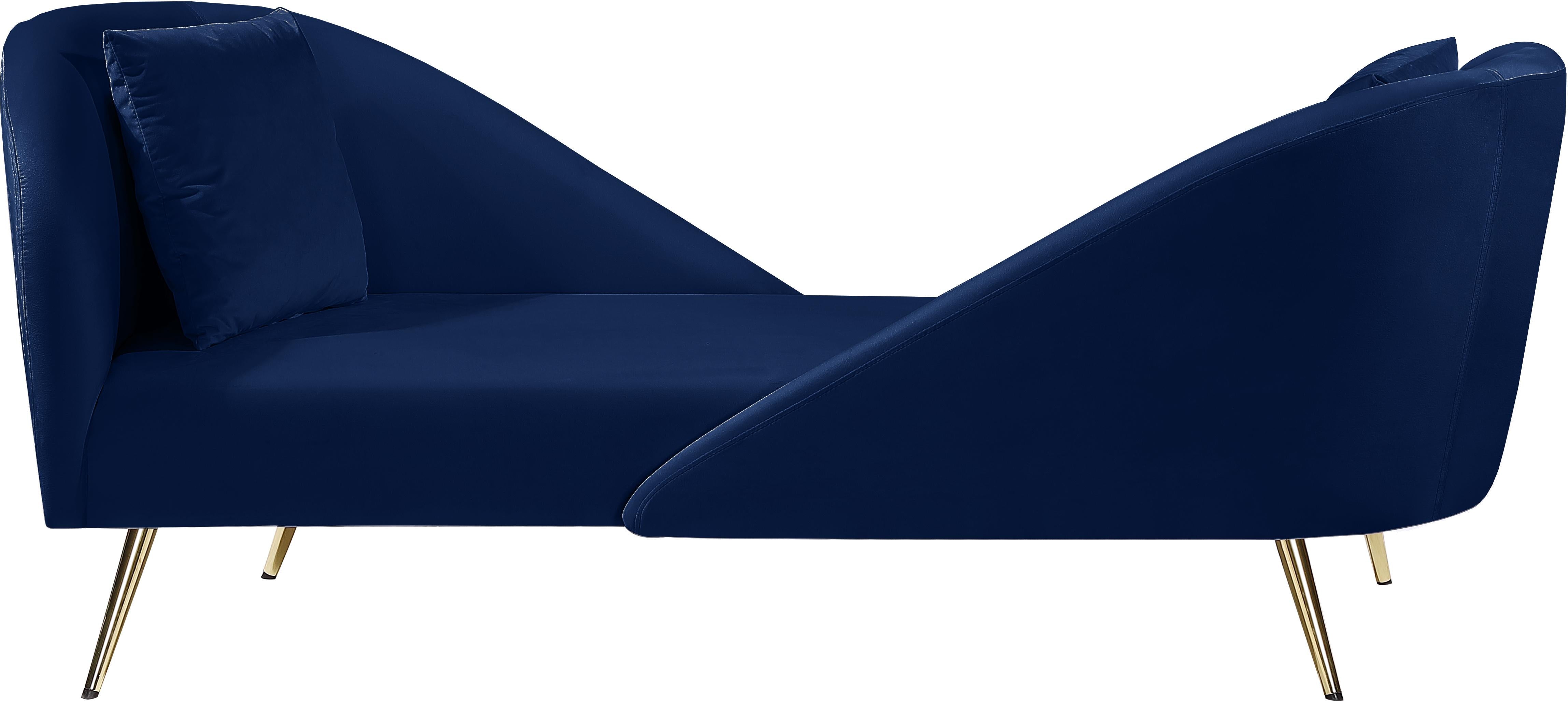 Nolan Navy Velvet Chaise - Luxury Home Furniture (MI)