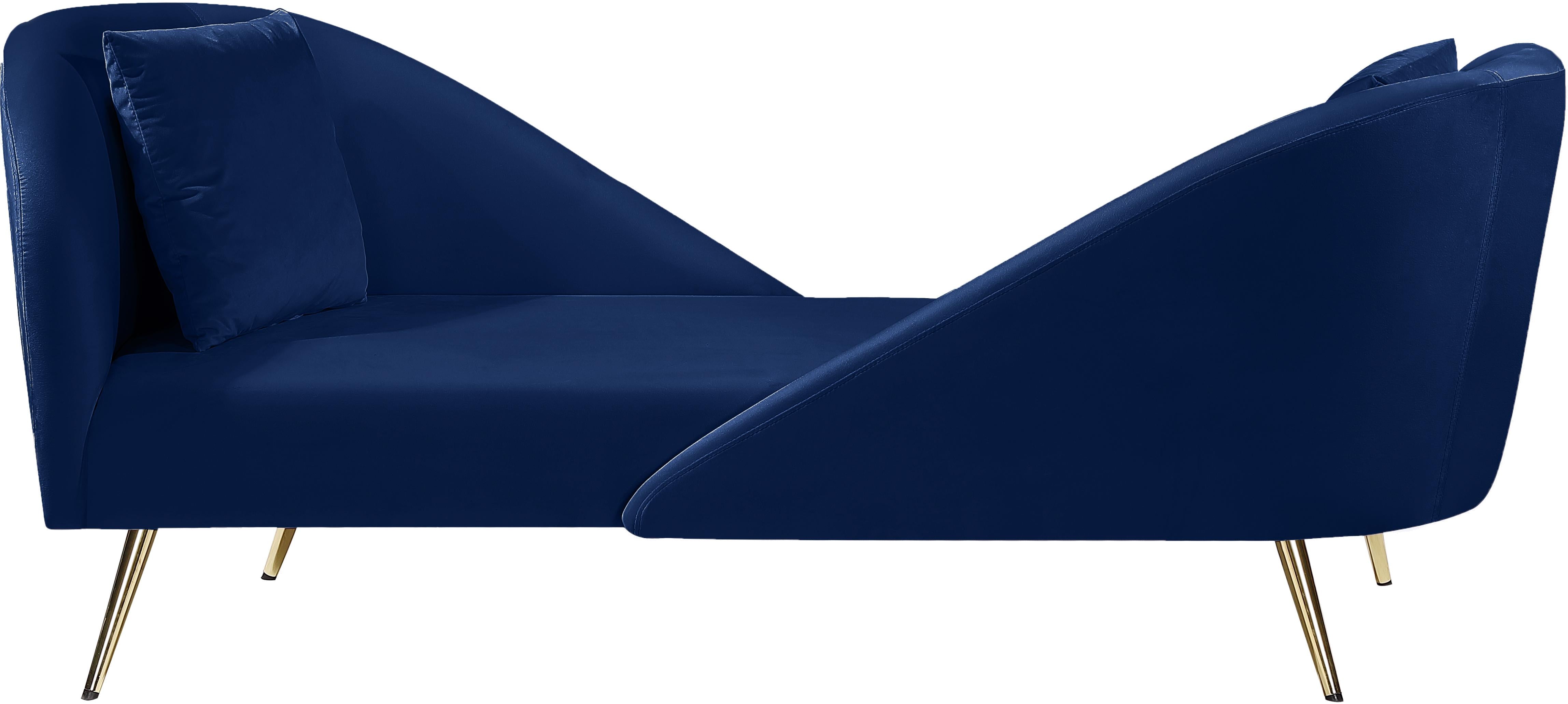 Nolan Navy Velvet Chaise - Luxury Home Furniture (MI)