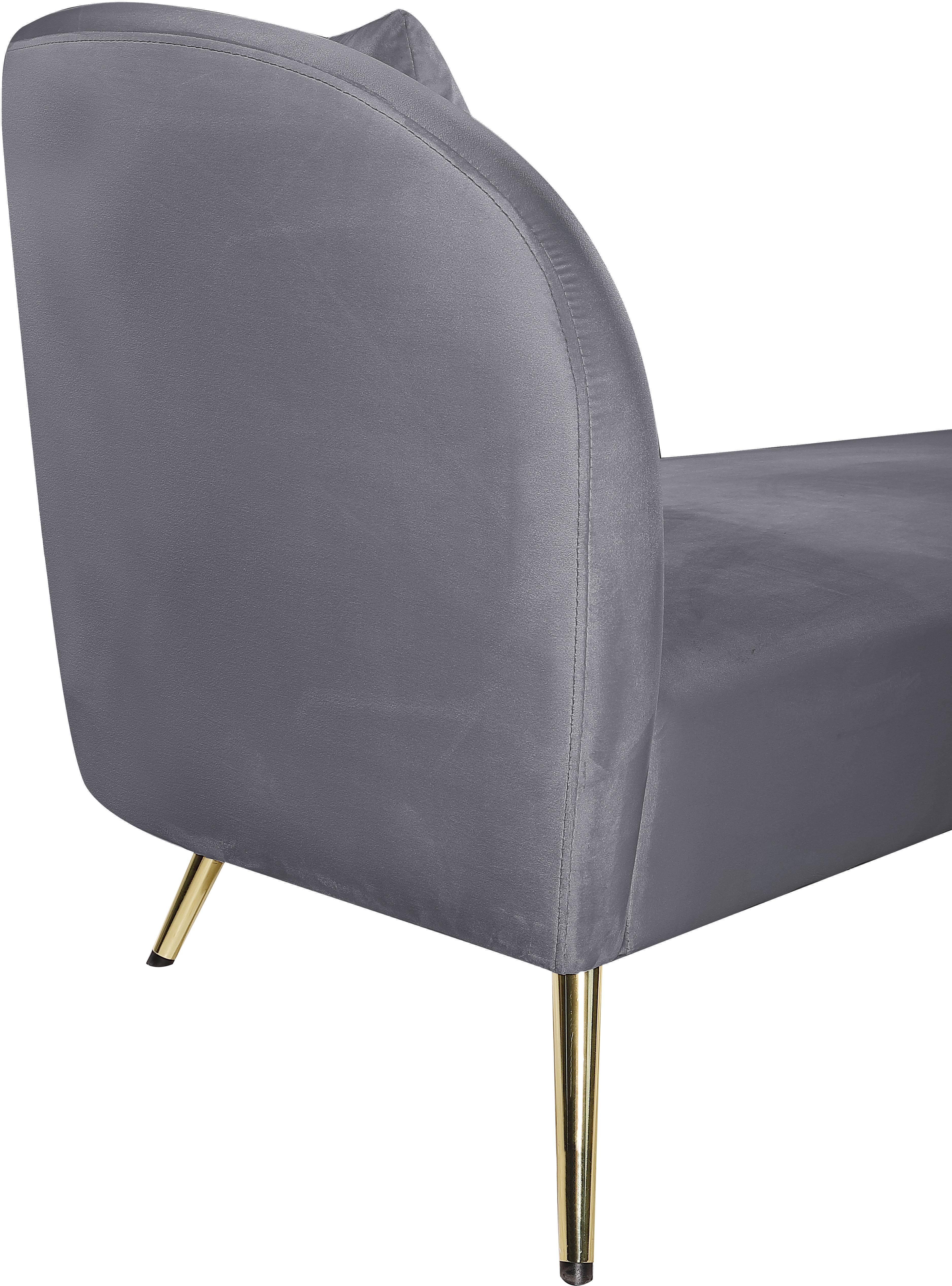 Nolan Grey Velvet Chaise - Luxury Home Furniture (MI)