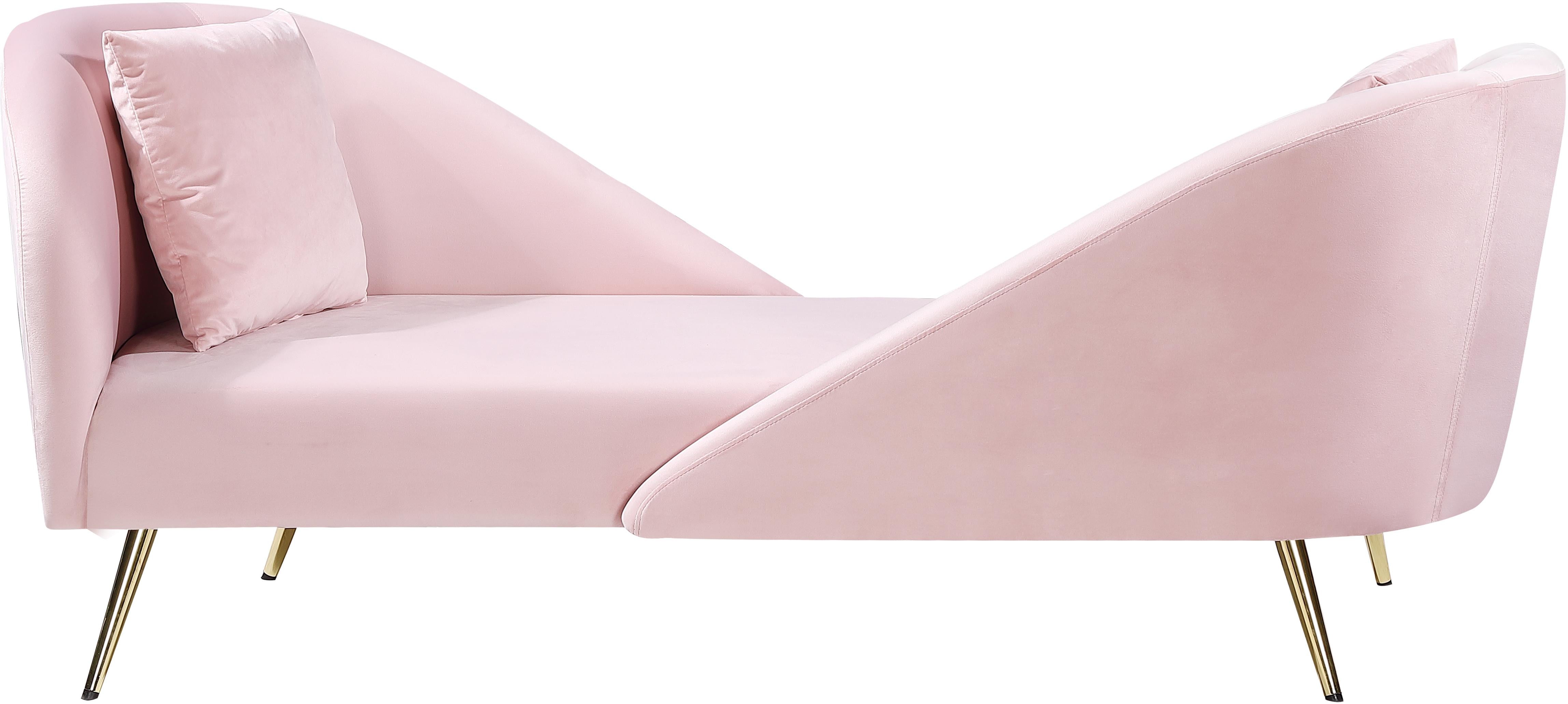 Nolan Pink Velvet Chaise - Luxury Home Furniture (MI)