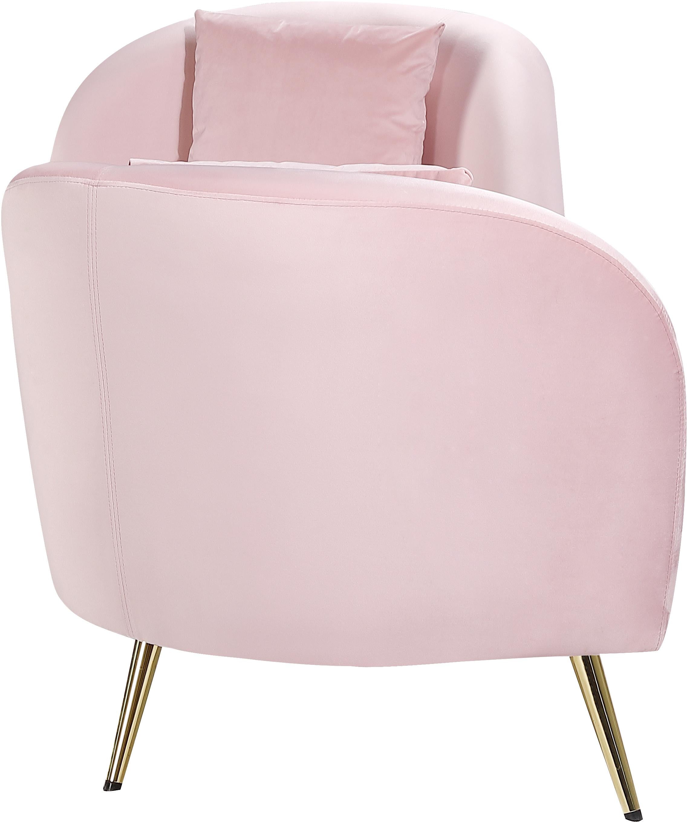 Nolan Pink Velvet Chaise - Luxury Home Furniture (MI)