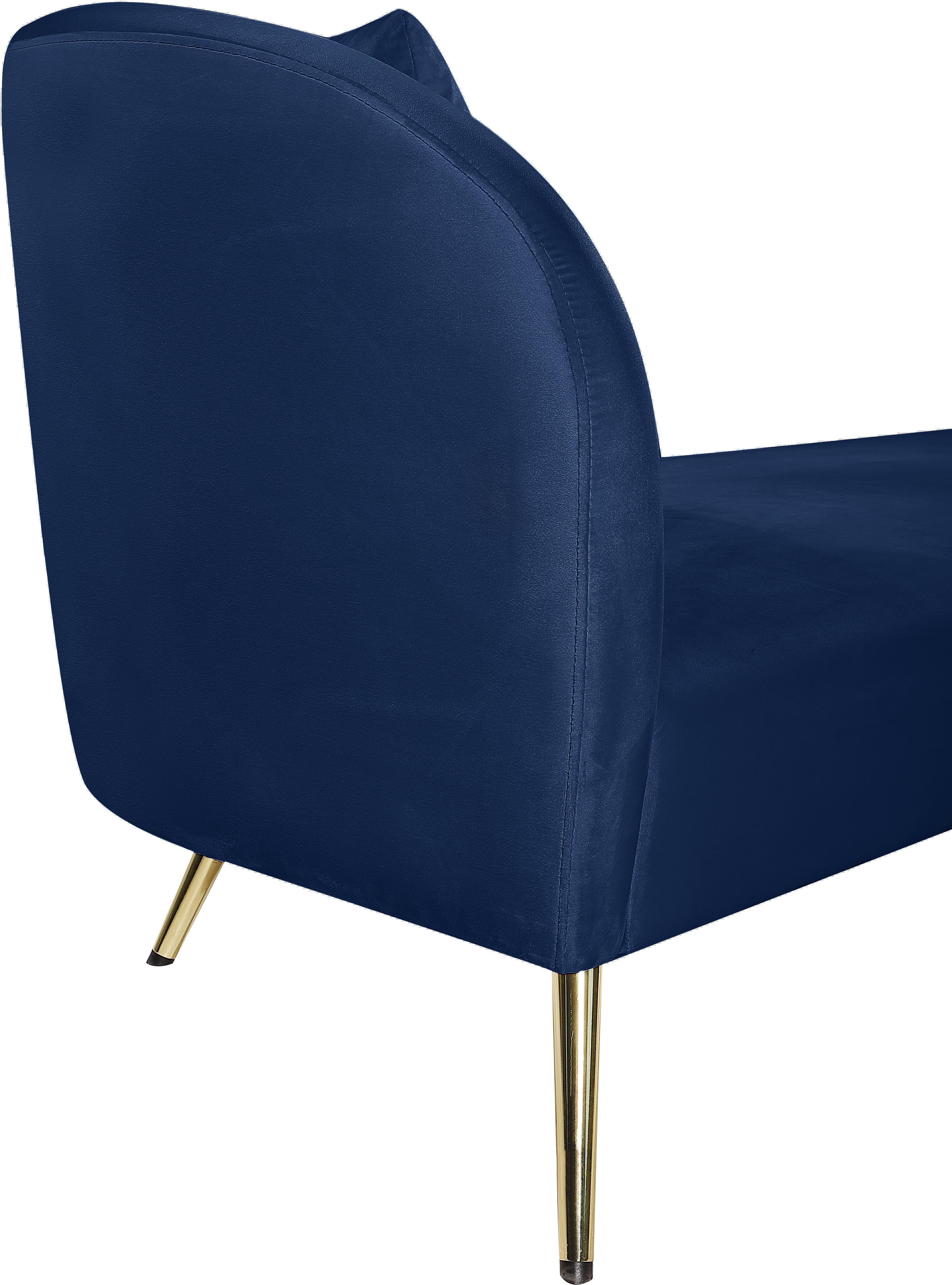 Nolan Navy Velvet Chaise - Luxury Home Furniture (MI)