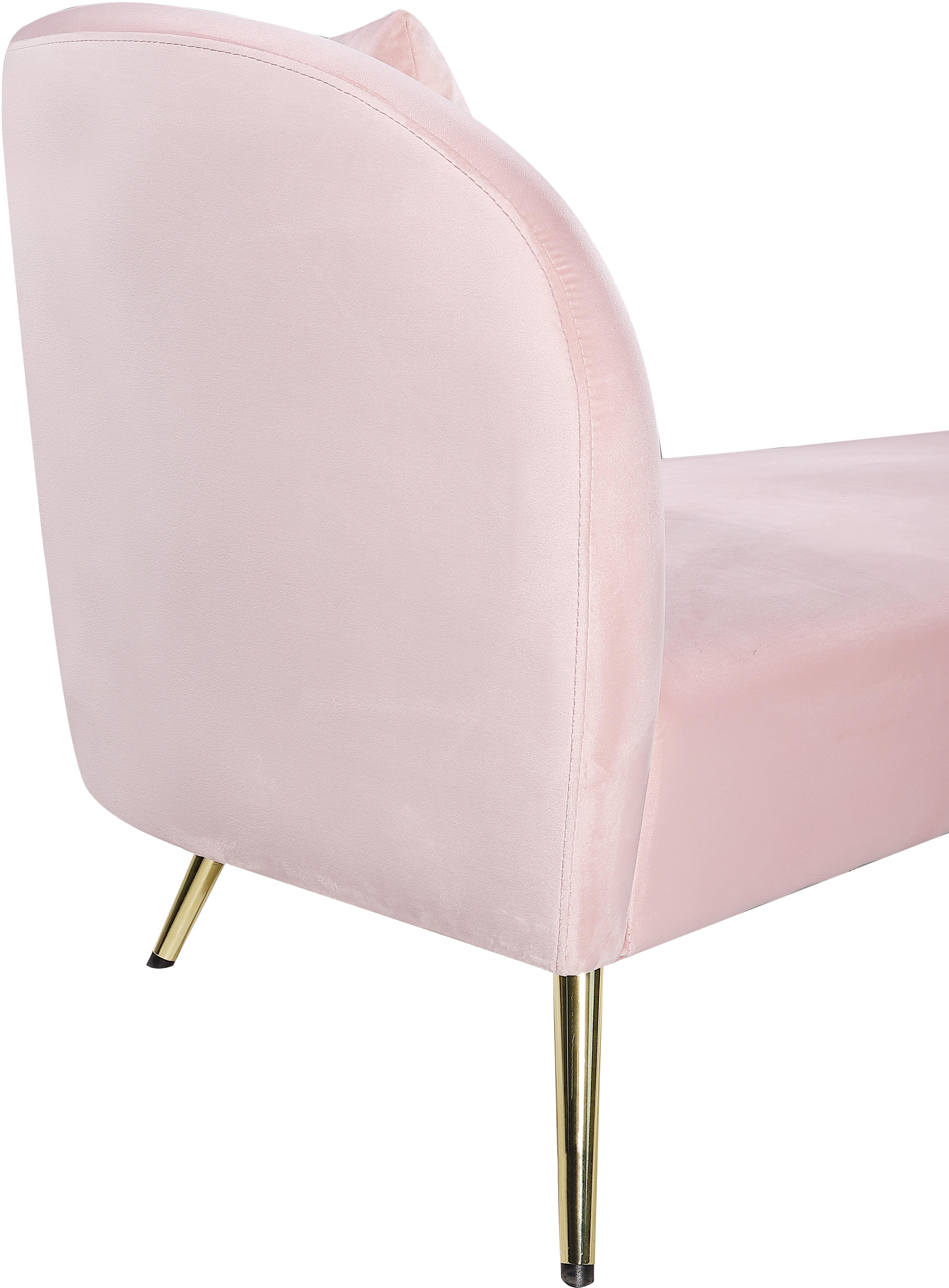 Nolan Pink Velvet Chaise - Luxury Home Furniture (MI)