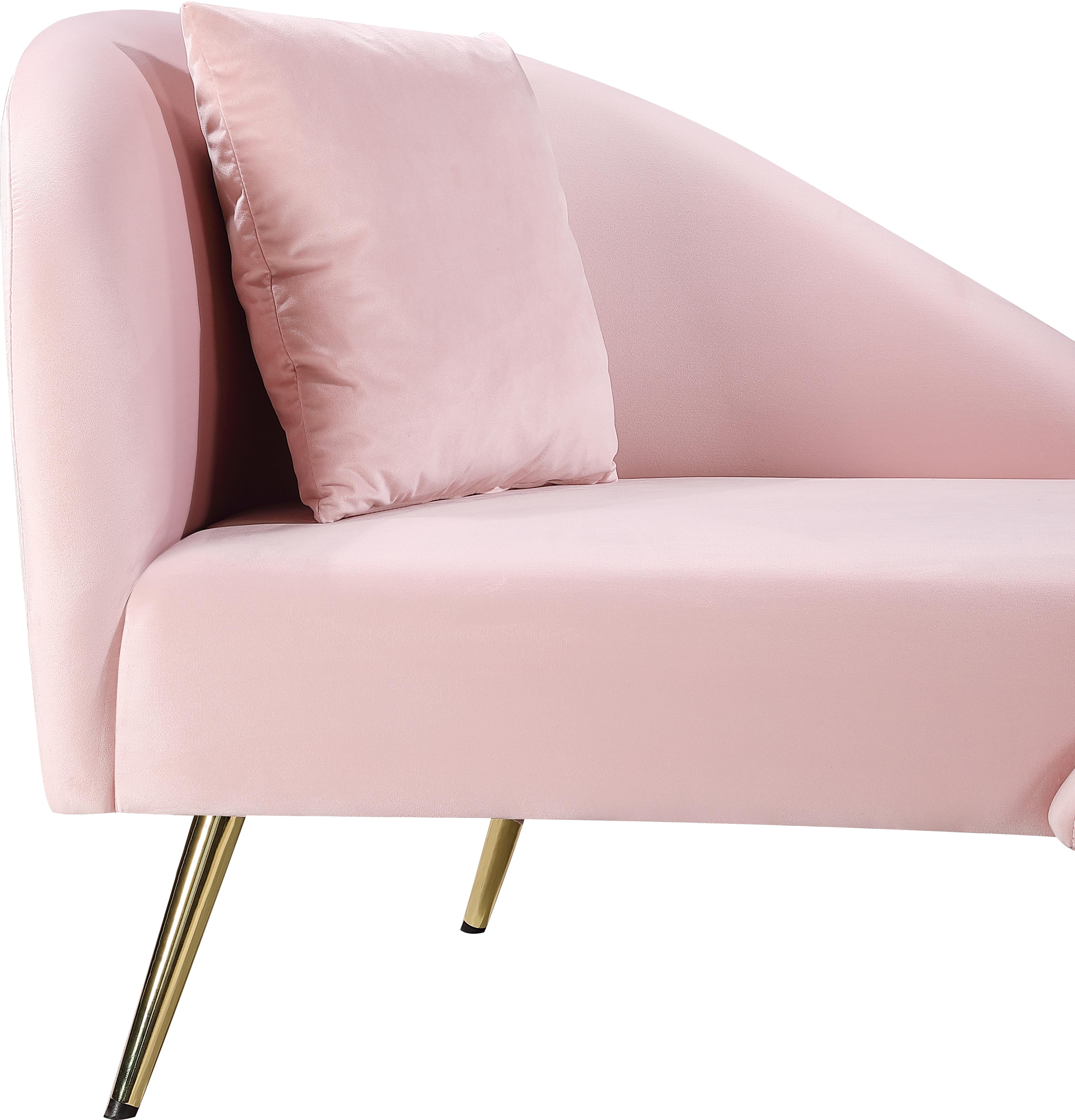 Nolan Pink Velvet Chaise - Luxury Home Furniture (MI)