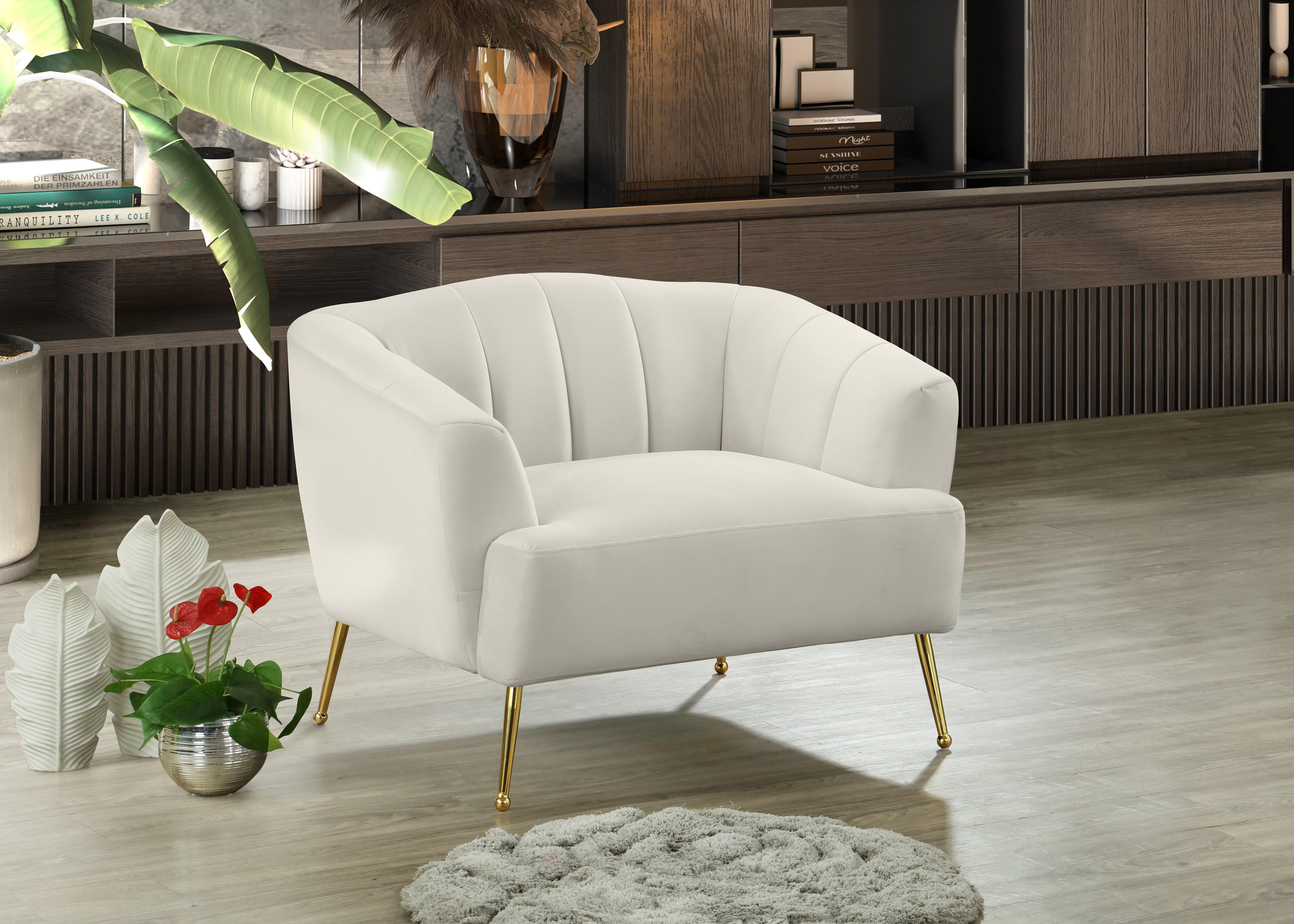 Cream cheap velvet armchair