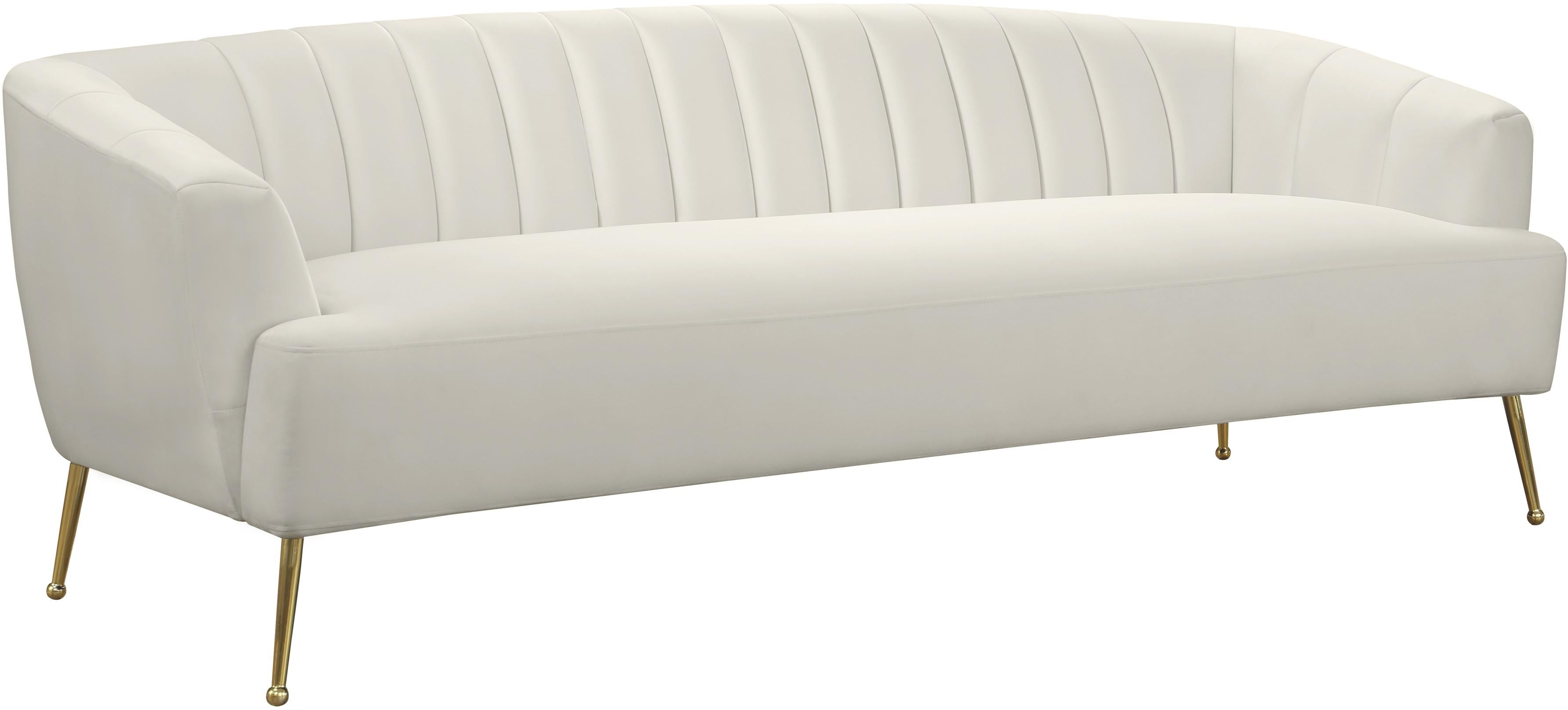 Tori Cream Velvet Sofa - Luxury Home Furniture (MI)