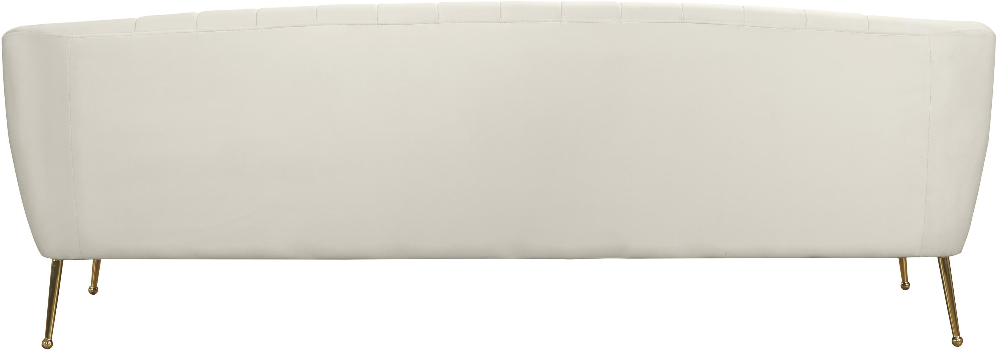 Tori Cream Velvet Sofa - Luxury Home Furniture (MI)