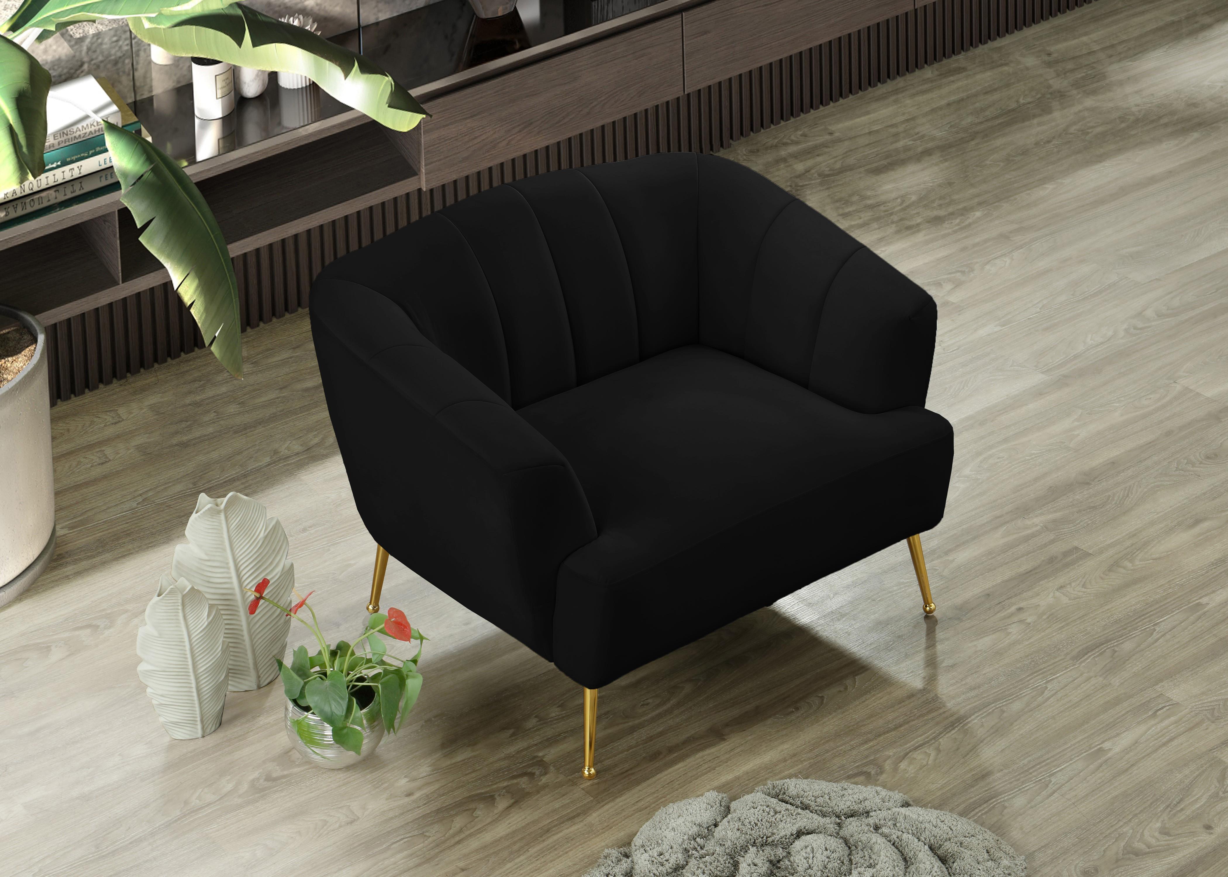 Tori Black Velvet Chair - Luxury Home Furniture (MI)