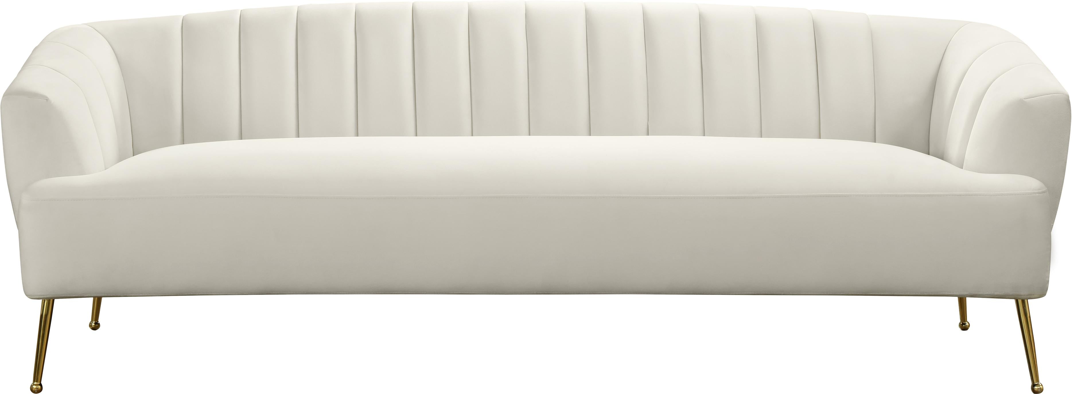 Tori Cream Velvet Sofa - Luxury Home Furniture (MI)