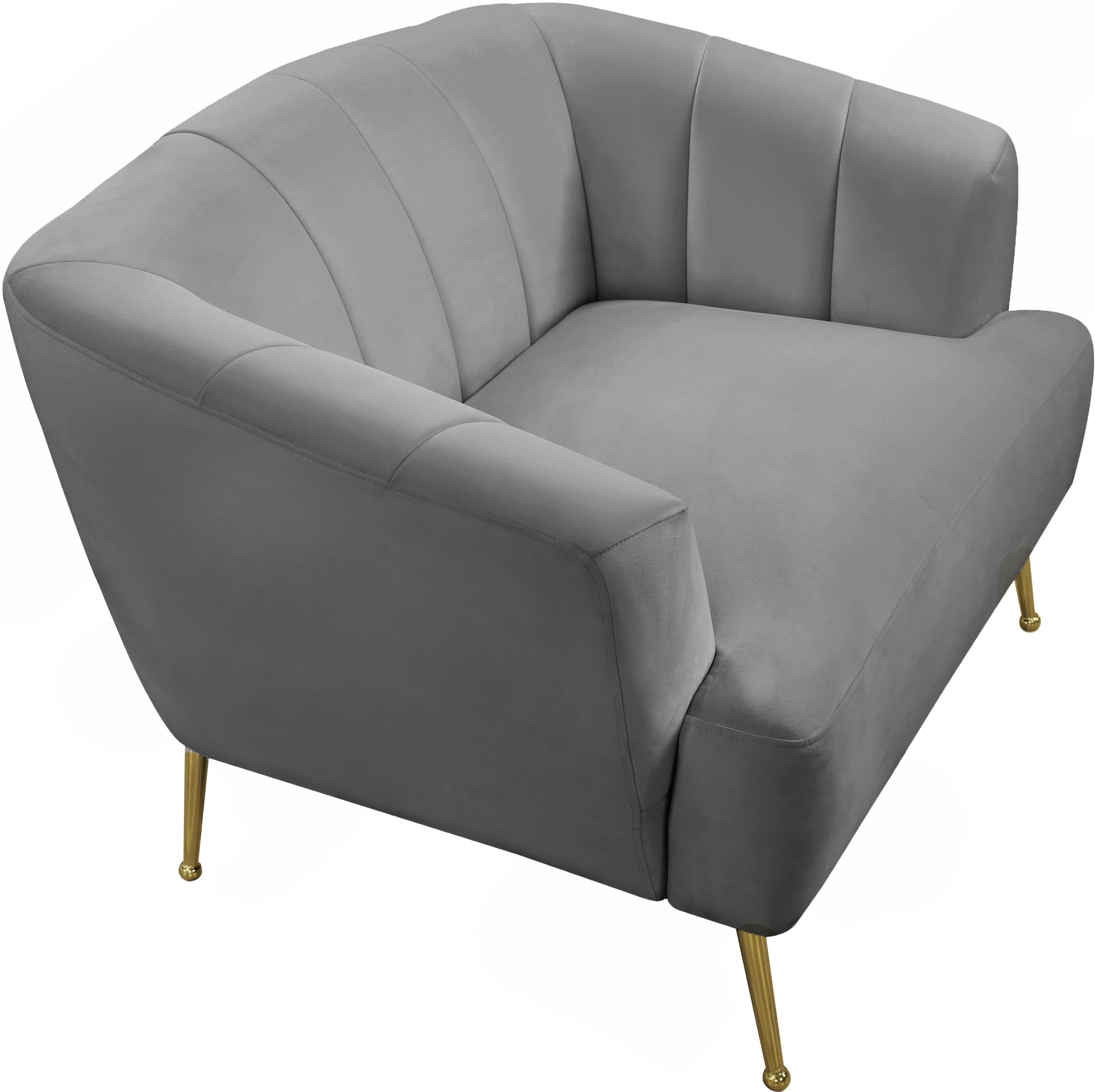 Tori Grey Velvet Chair - Luxury Home Furniture (MI)