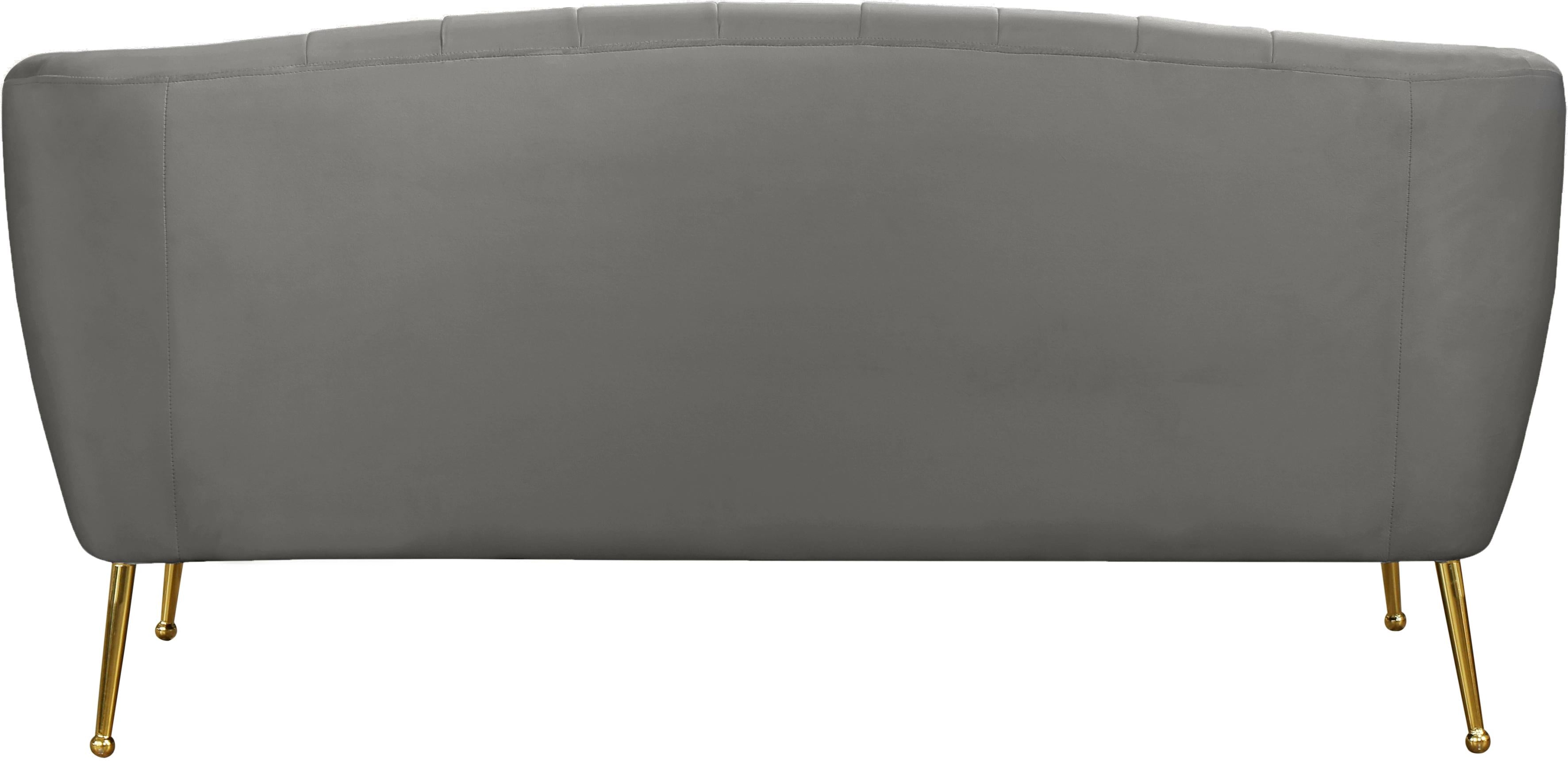 Tori Grey Velvet Loveseat - Luxury Home Furniture (MI)