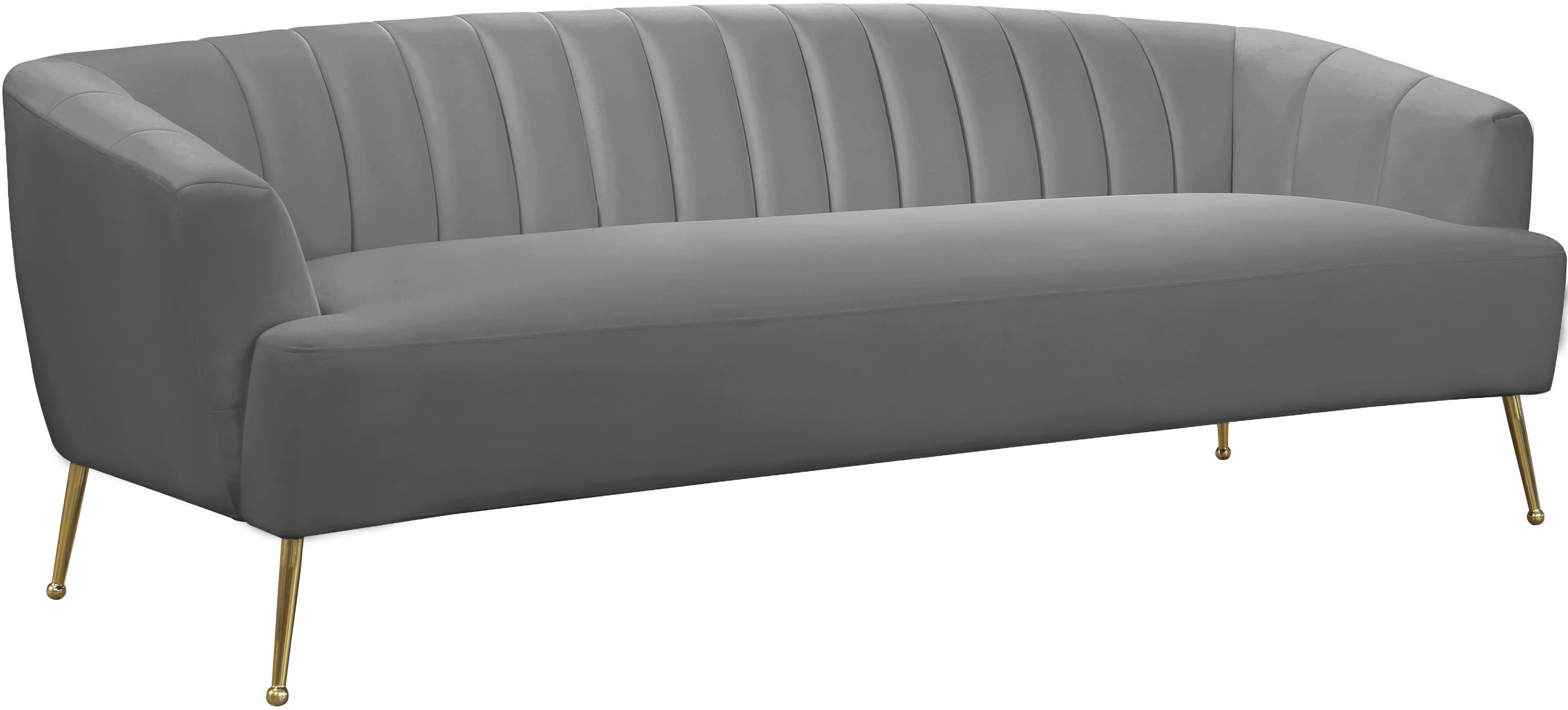 Tori Grey Velvet Sofa - Luxury Home Furniture (MI)