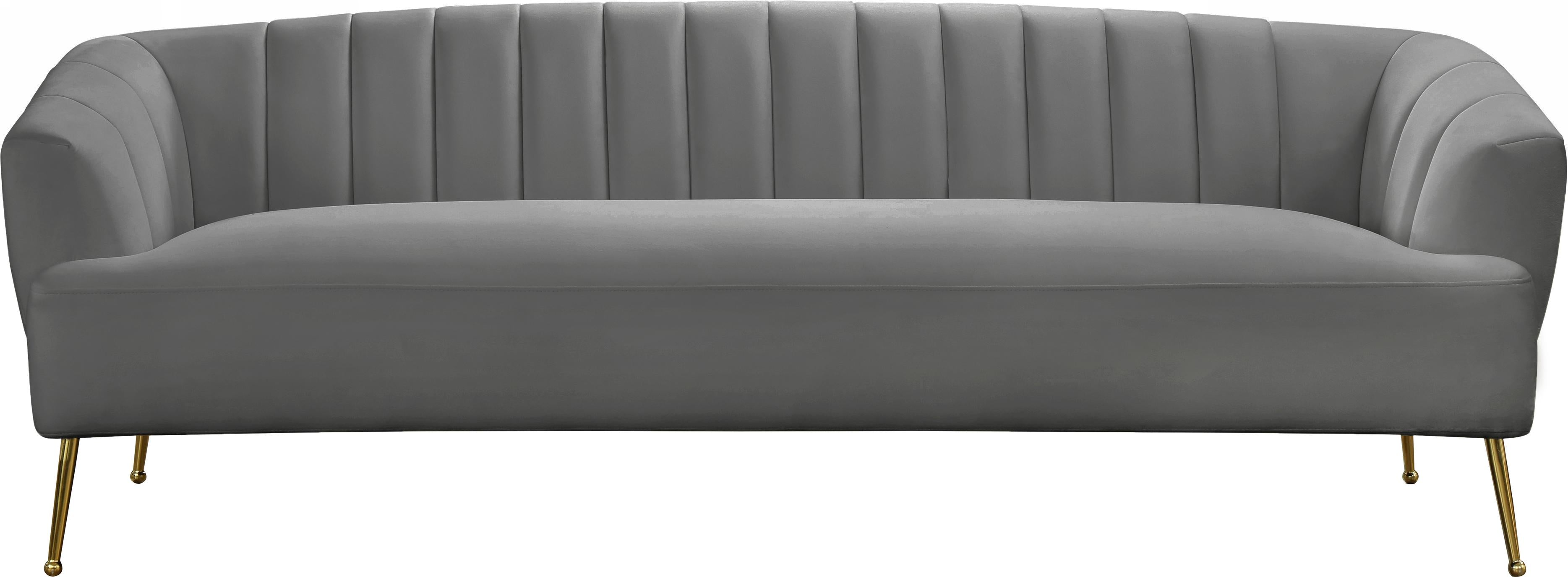 Tori Grey Velvet Sofa - Luxury Home Furniture (MI)