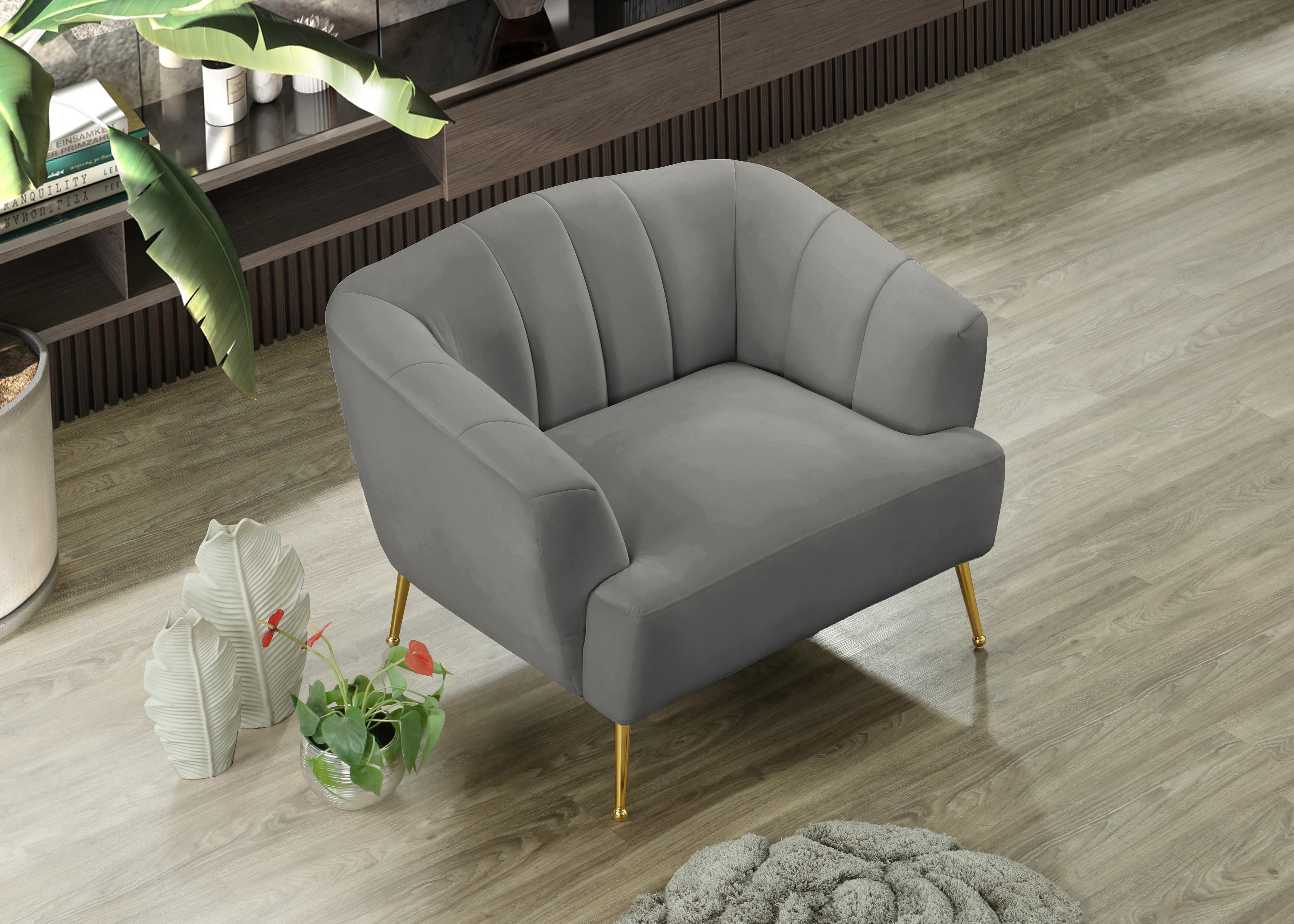 Tori Grey Velvet Chair - Luxury Home Furniture (MI)
