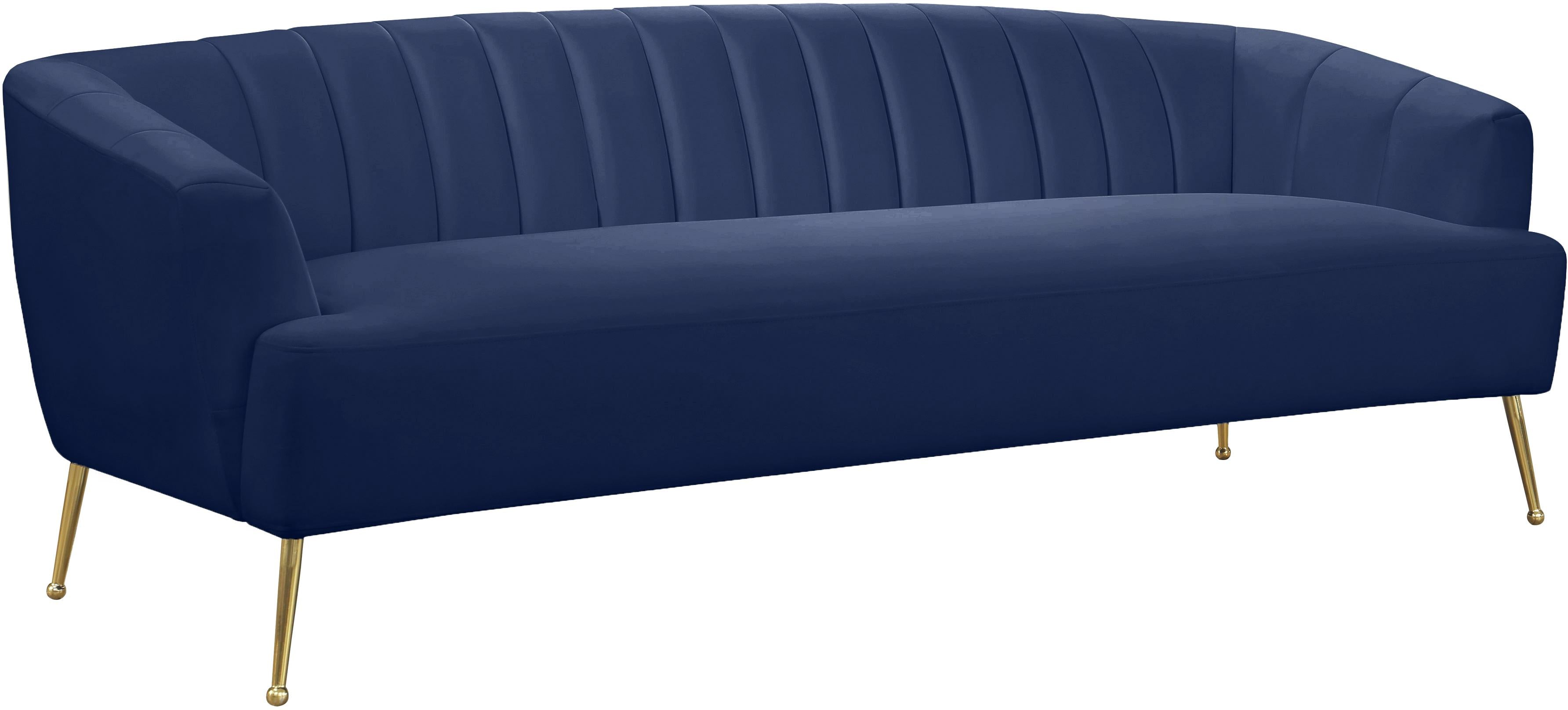 Tori Navy Velvet Sofa - Luxury Home Furniture (MI)