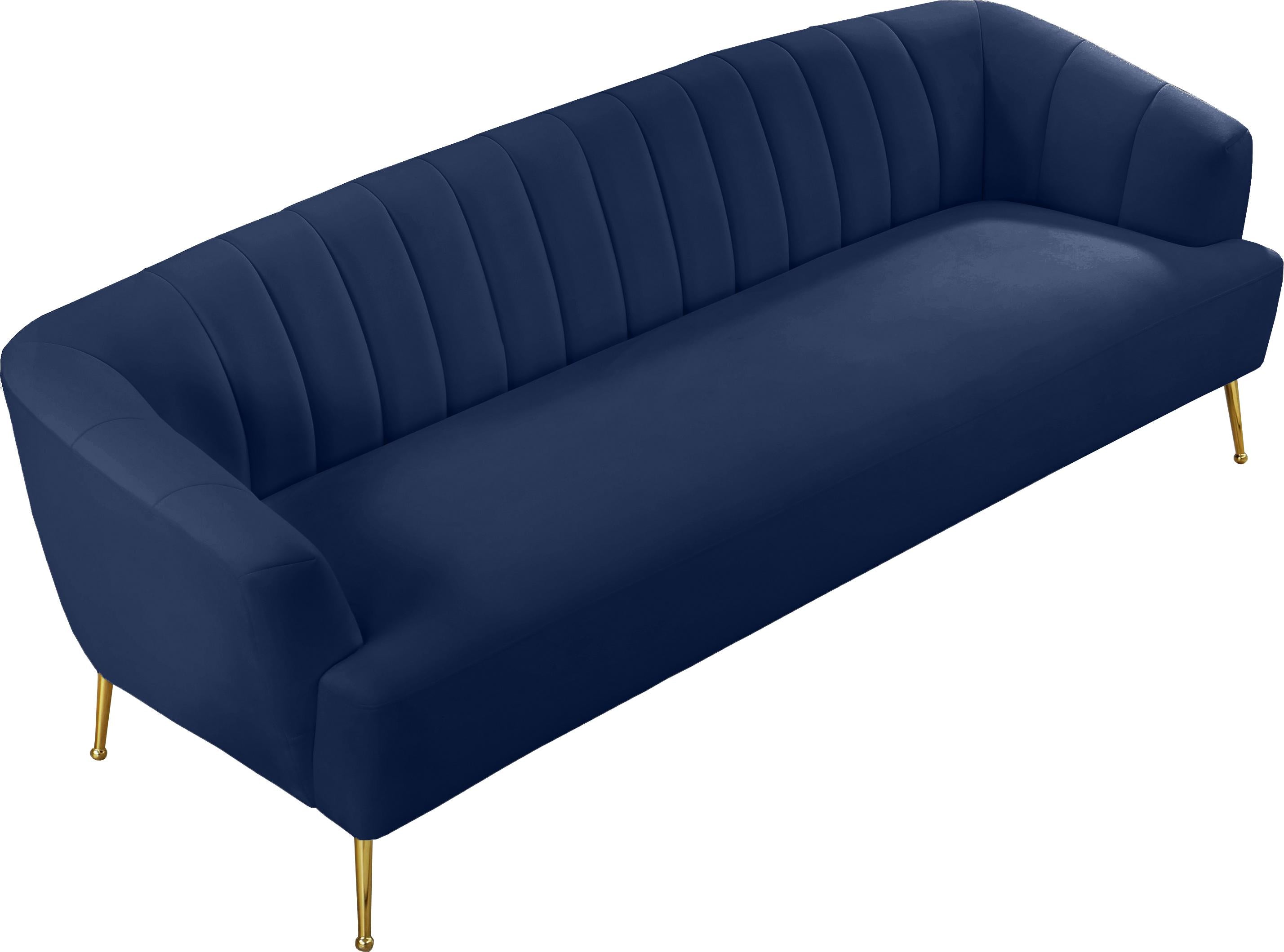Tori Navy Velvet Sofa - Luxury Home Furniture (MI)