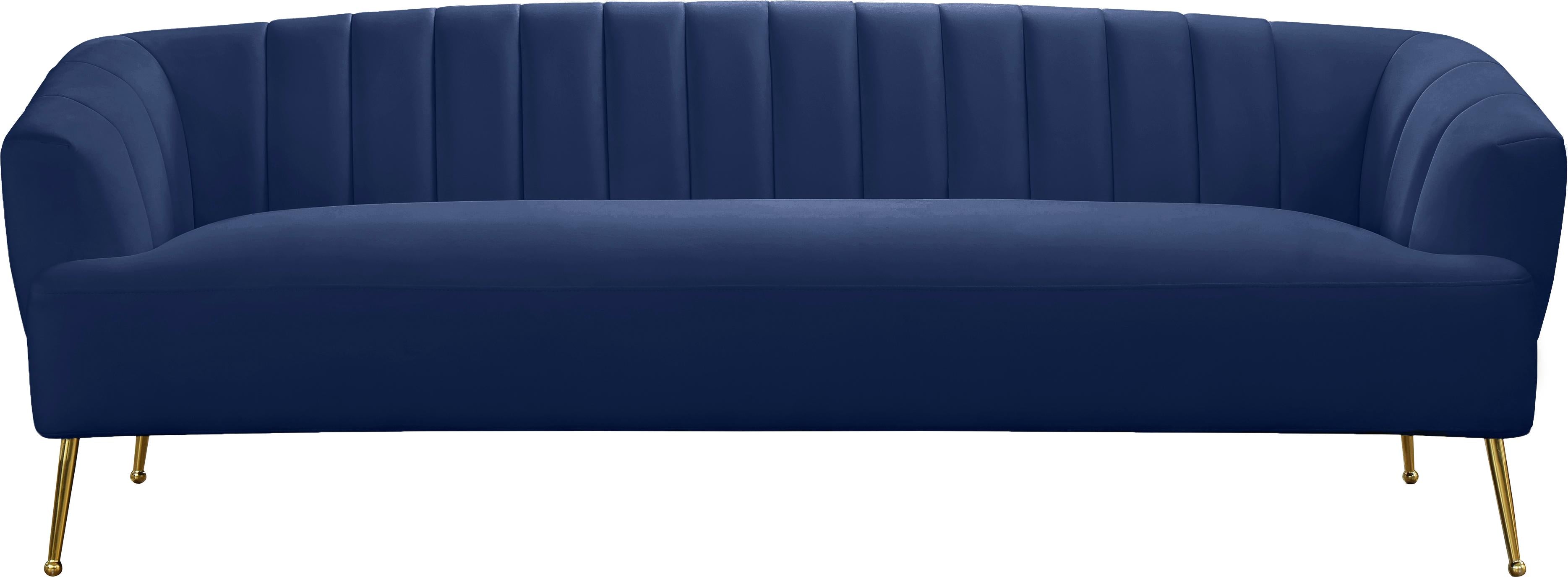 Tori Navy Velvet Sofa - Luxury Home Furniture (MI)