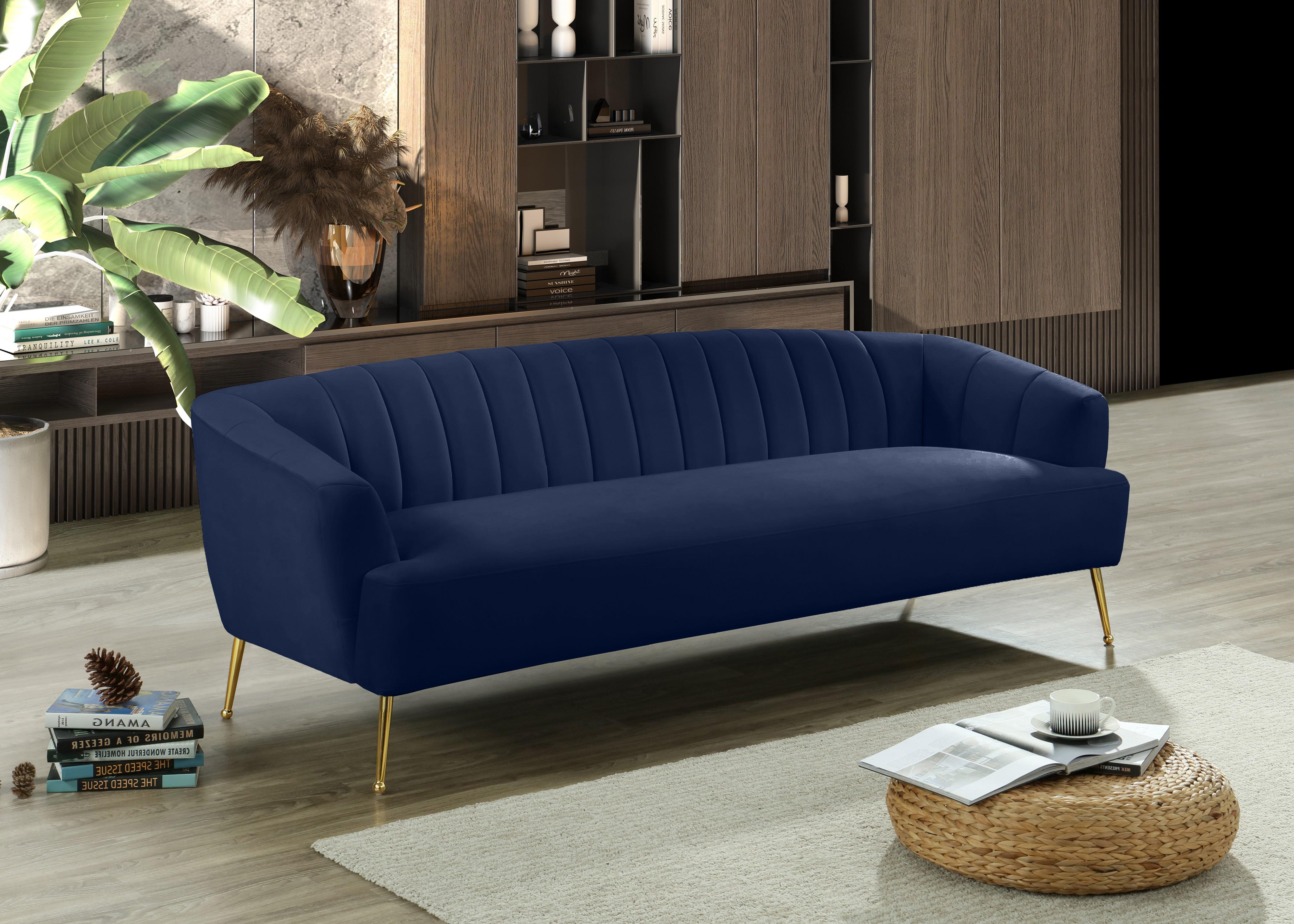 Tori Navy Velvet Sofa - Luxury Home Furniture (MI)