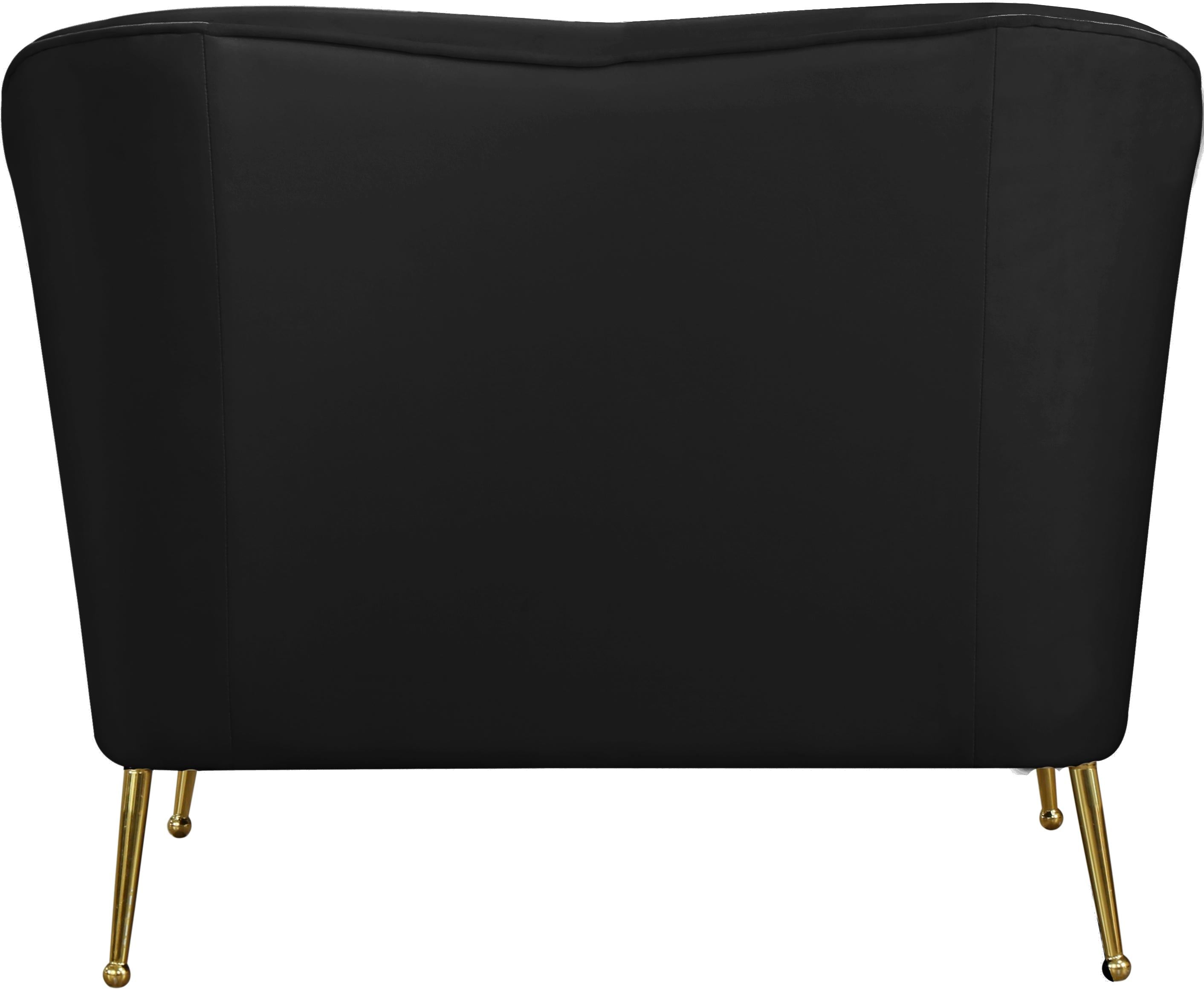 Hermosa Black Velvet Chair - Luxury Home Furniture (MI)