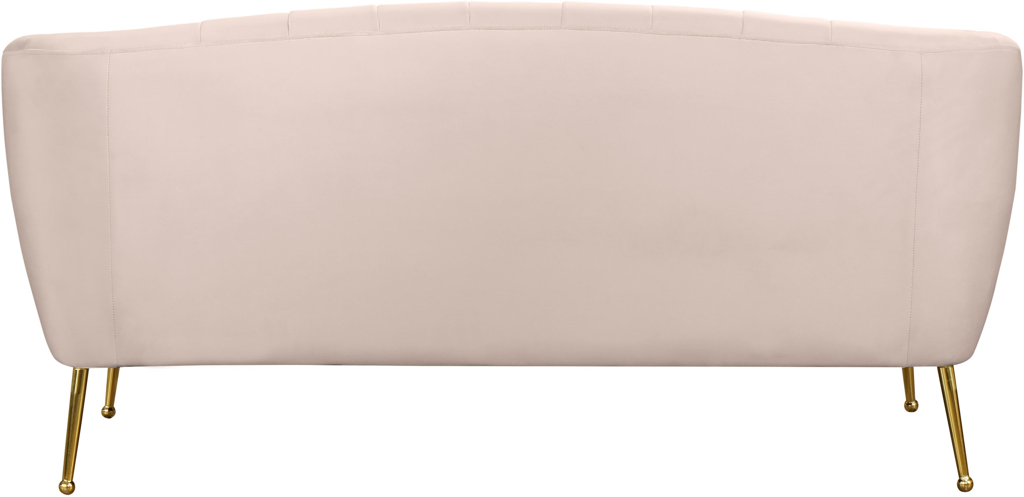 Tori Pink Velvet Loveseat - Luxury Home Furniture (MI)