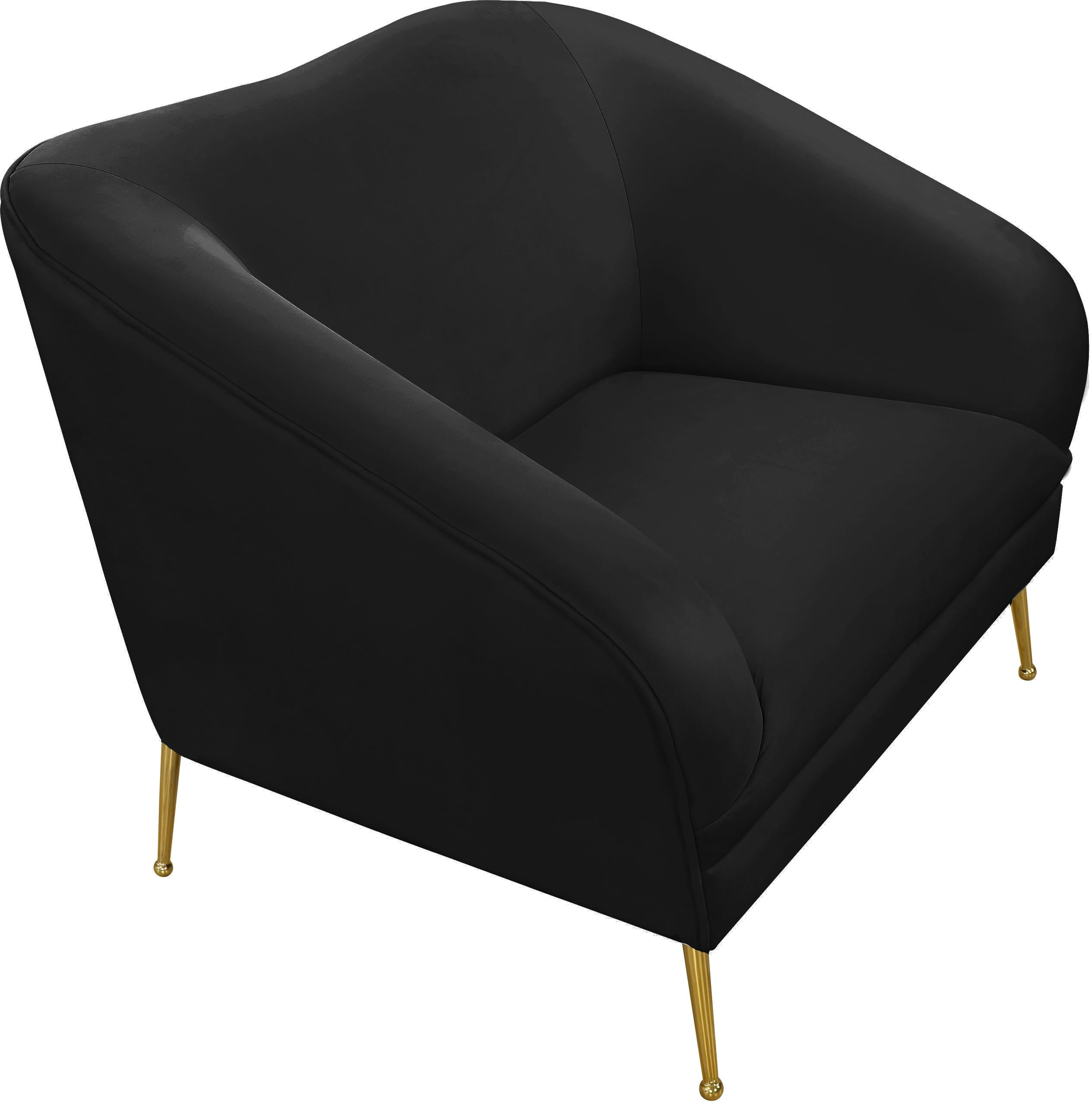 Hermosa Black Velvet Chair - Luxury Home Furniture (MI)