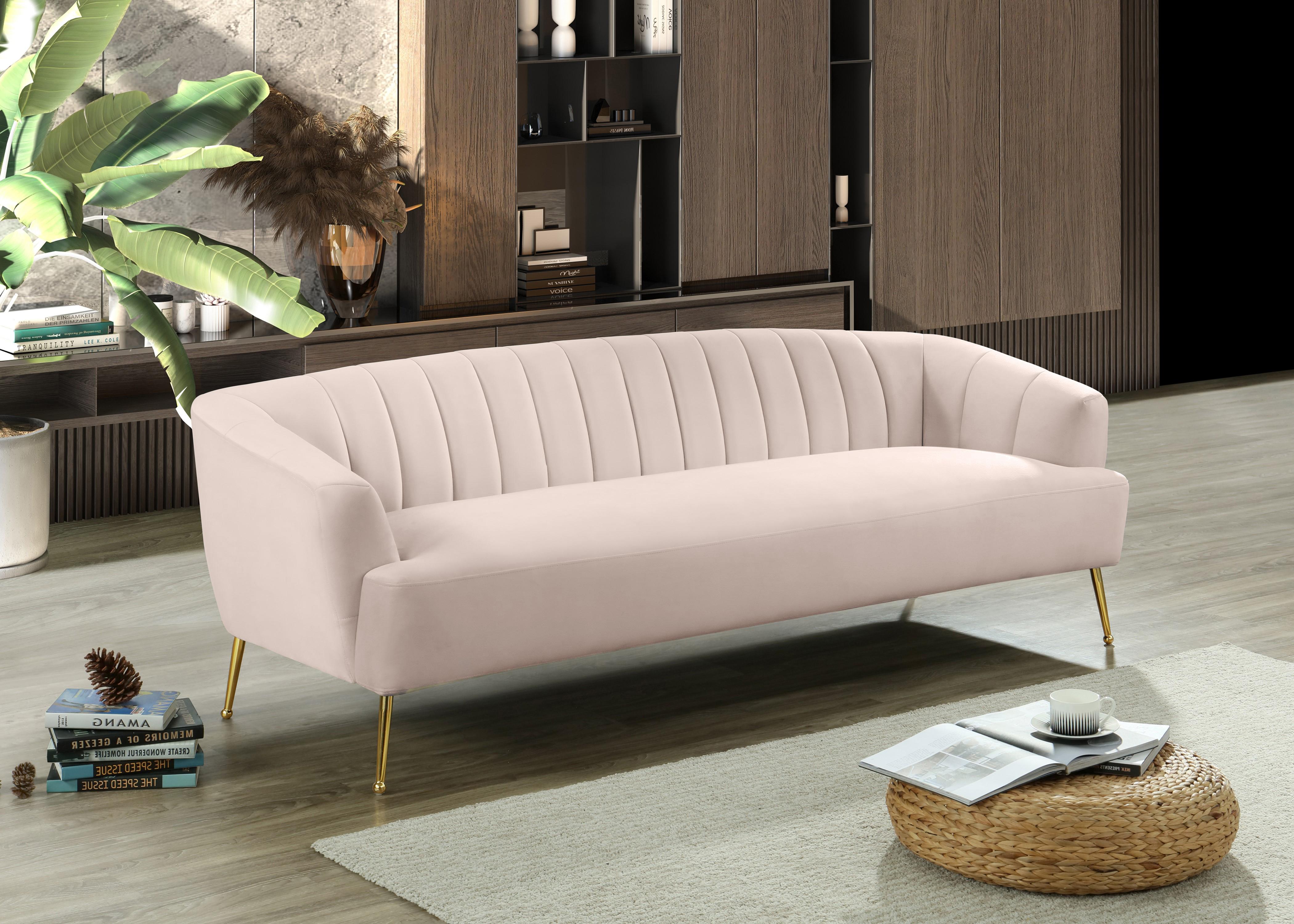 Tori Pink Velvet Sofa - Luxury Home Furniture (MI)