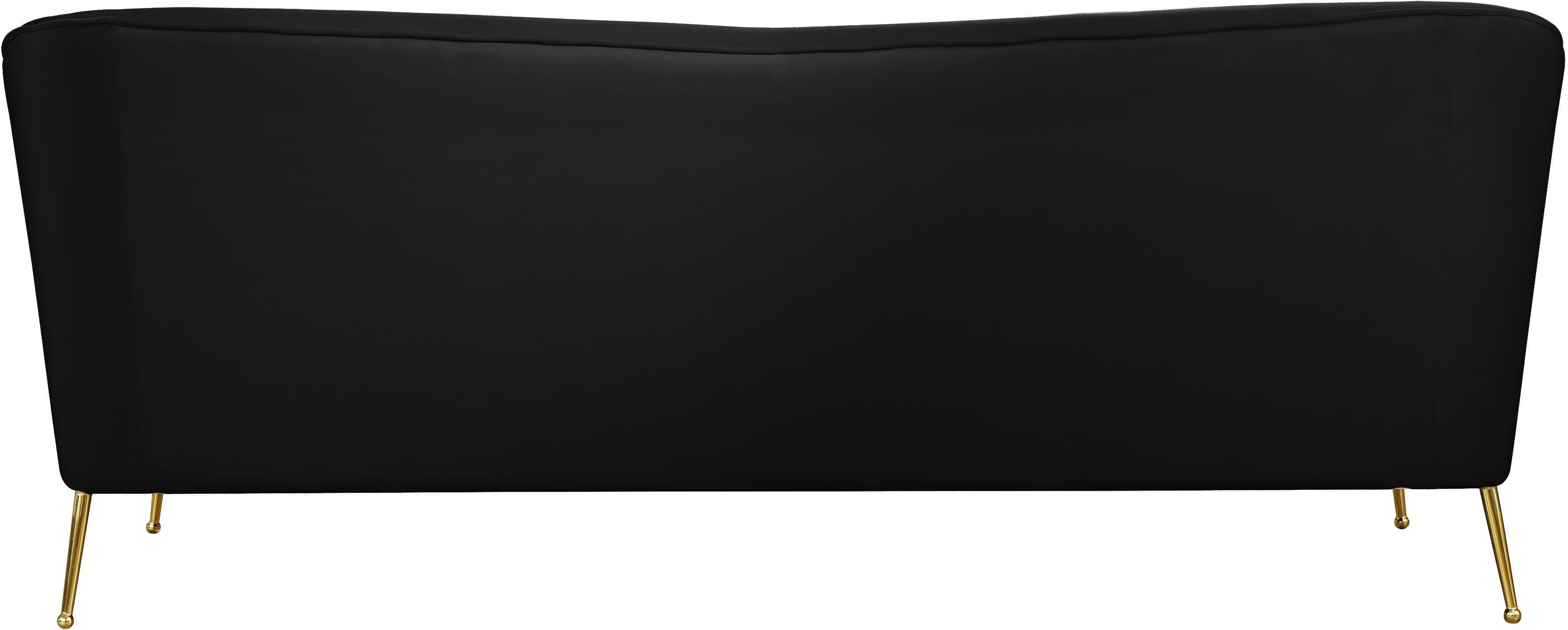 Hermosa Black Velvet Sofa - Luxury Home Furniture (MI)